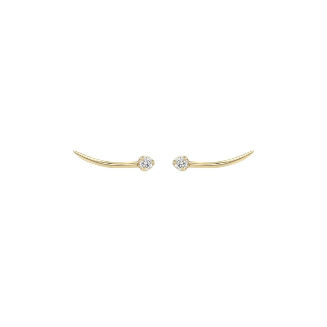 Diamond Whisp Stud Earring