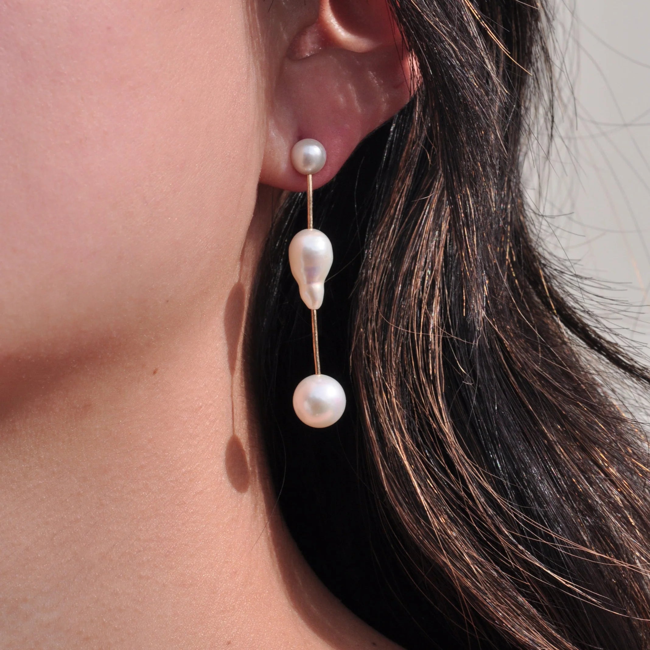 Round Cloudbar Earrings — Wedding Day Edit
