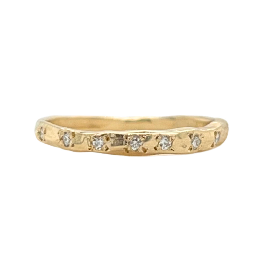 Diamond Weathered Stone Ring — Commitment, Curated