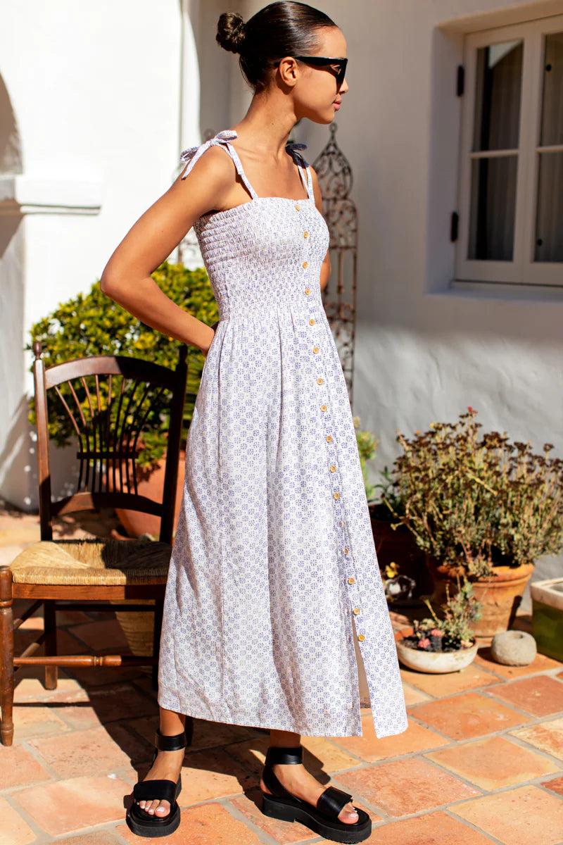 Santiago Sundress - Starlight Indigo