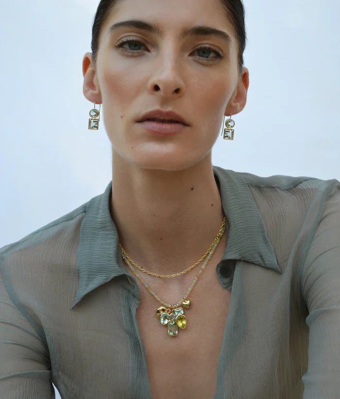 Oval Charm - Citrine + Green Amethyst — Charm + Chain Trunk Show