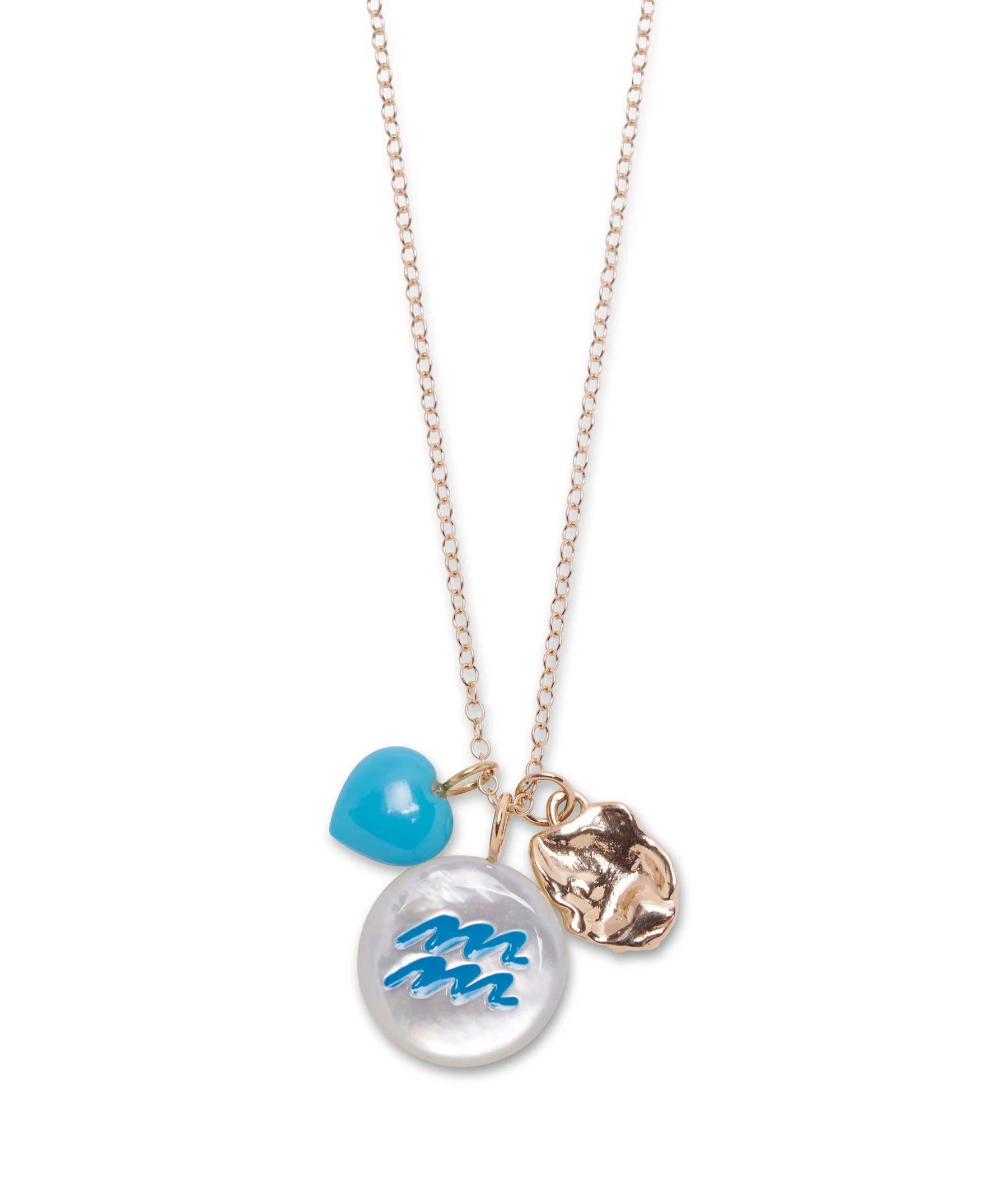 Puffy Turquoise Heart Charm — Charm + Chain Trunk Show