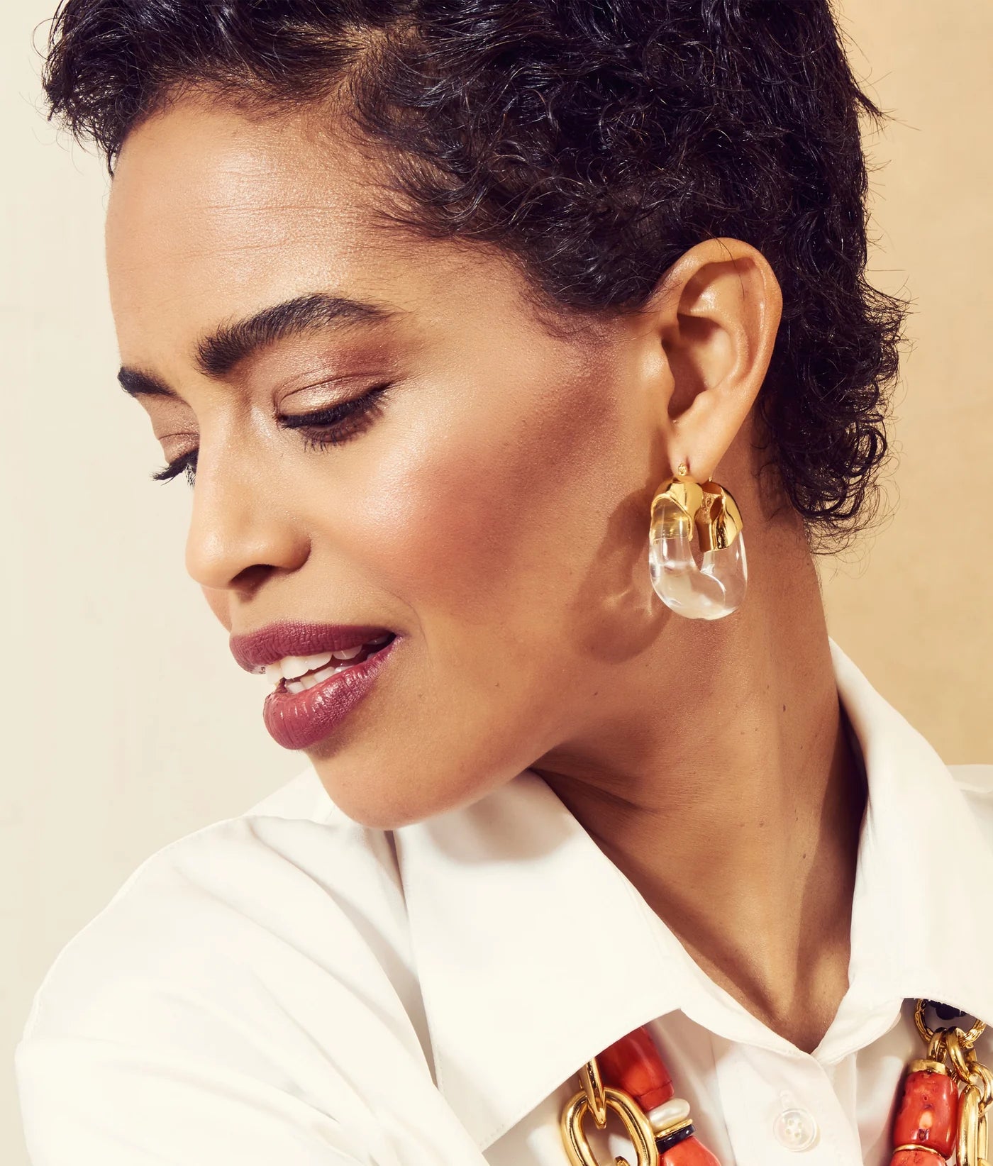 Organic Hoops - Clear — Lizzie Fortunato Demi-Fine Trunk Show