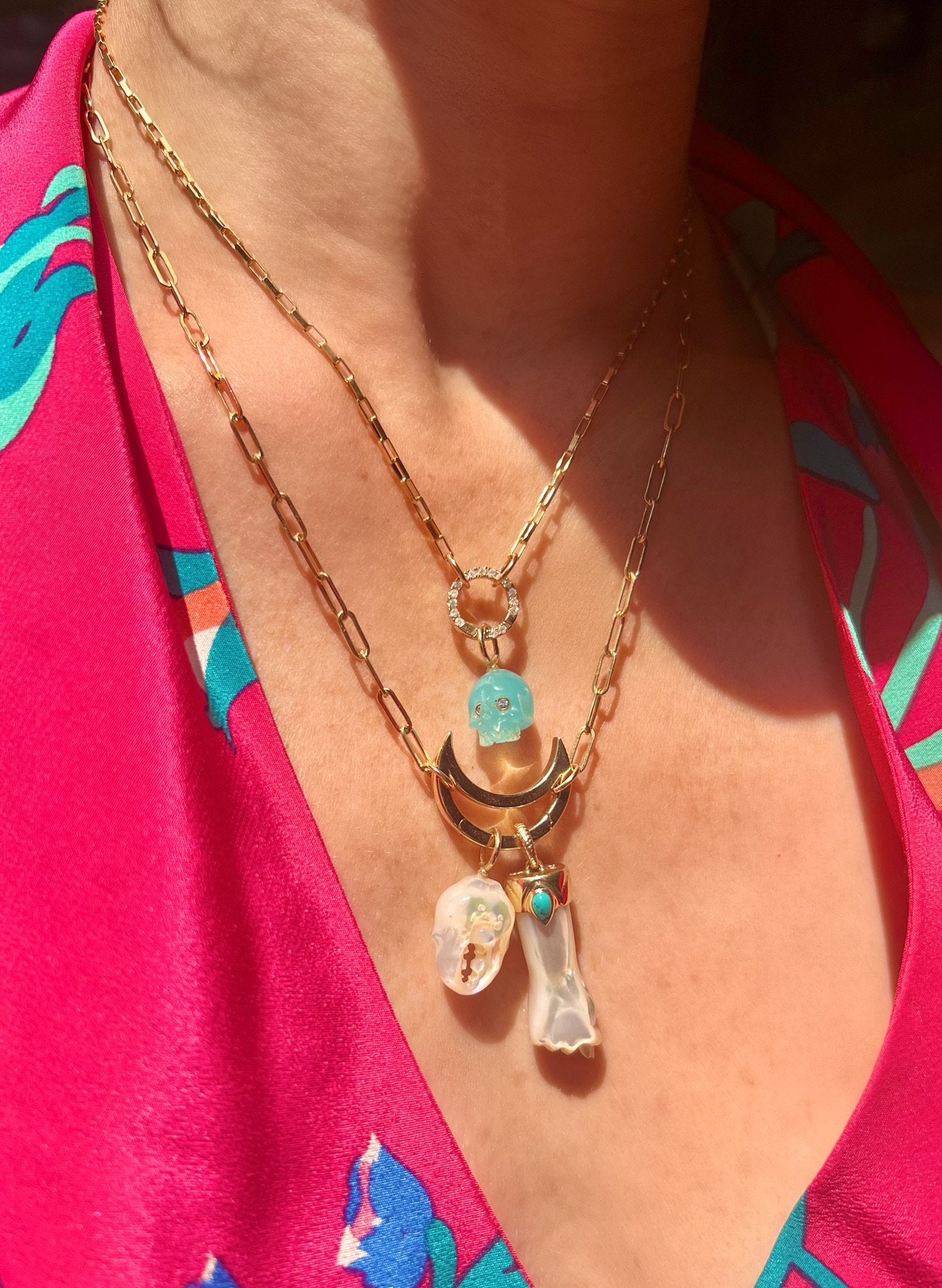 Pacific Blue Chalcedony Skull Baby — Maura Green Trunk Show