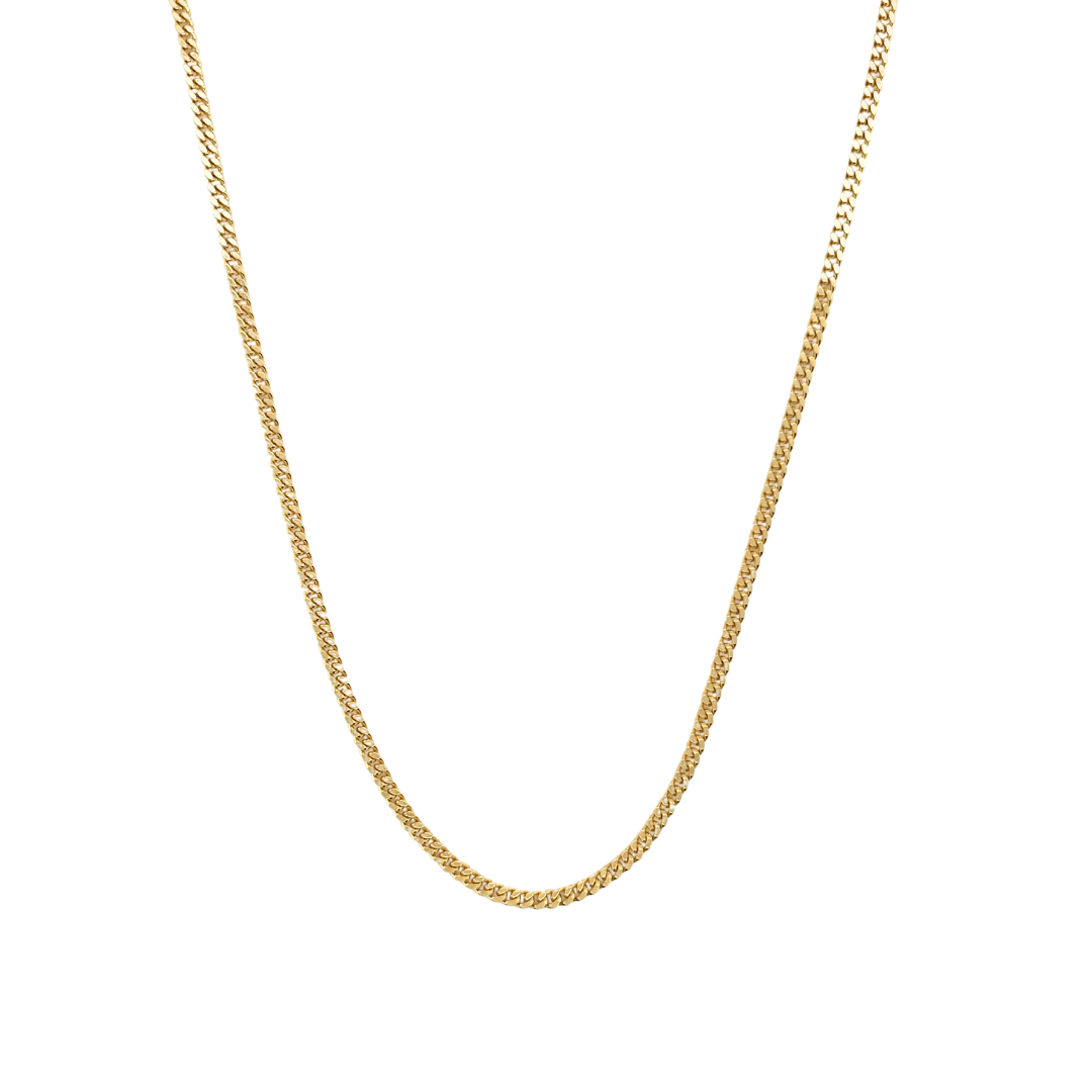 14K Yellow Gold 2.2mm Curb Chain