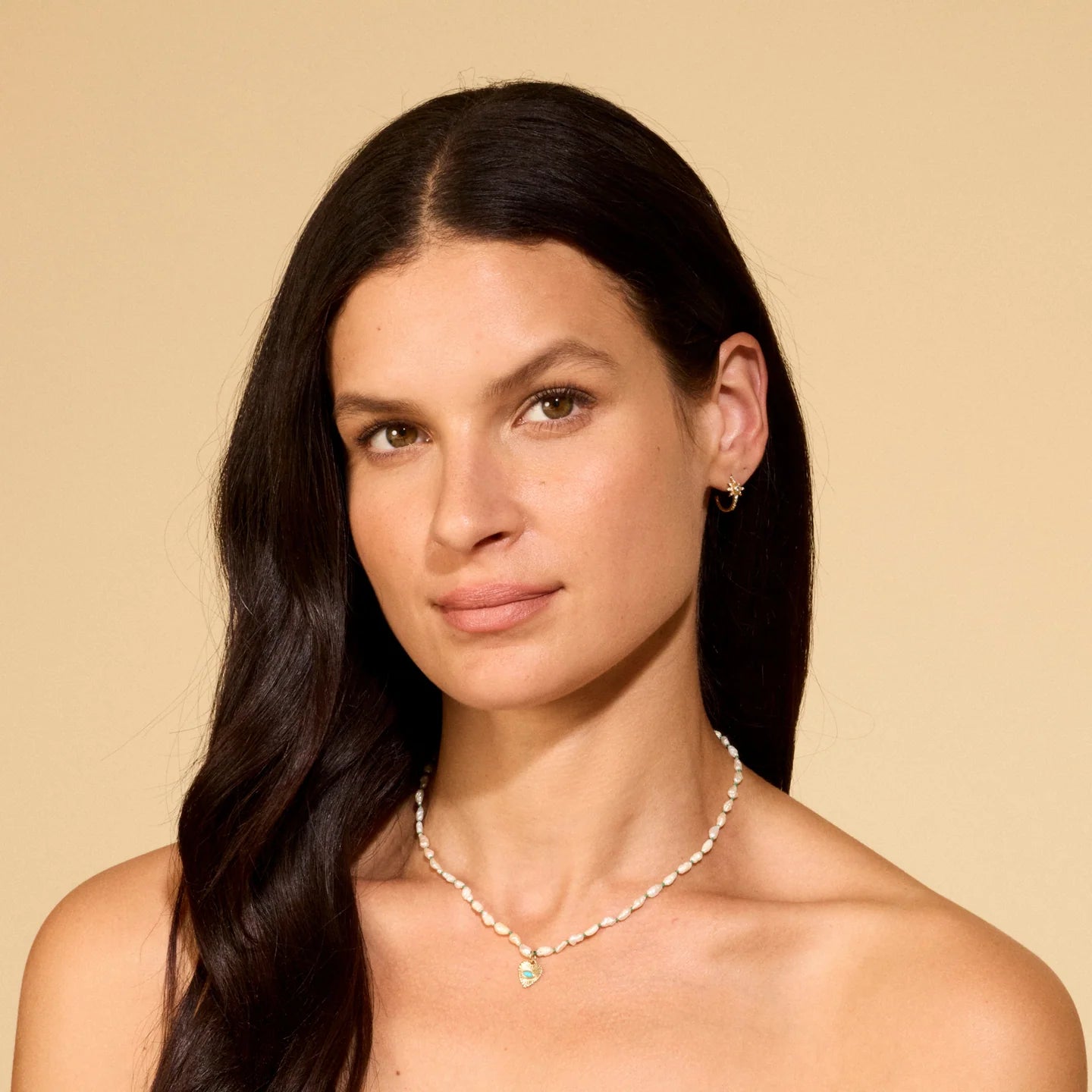 Heshi Pearl Necklace with Turquoise Heart — Zahava Heirlooms Trunk Show