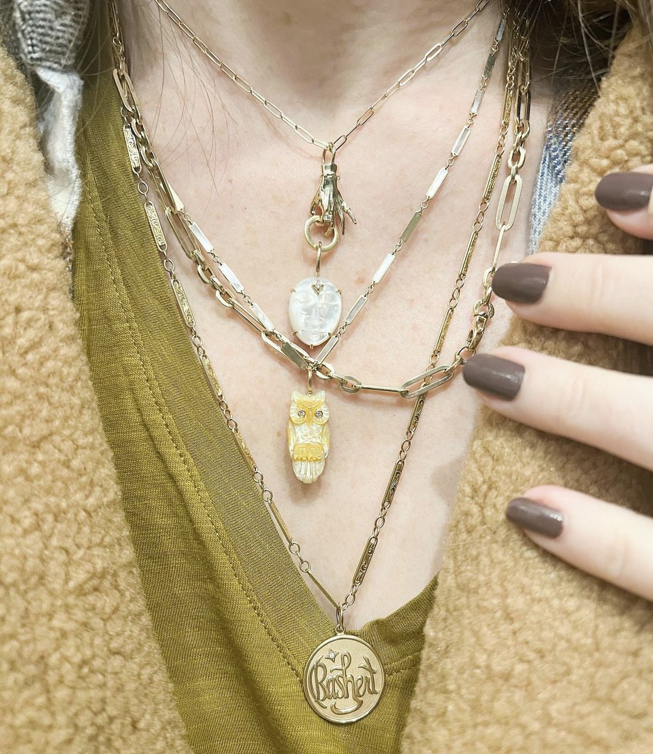 Golden Owl Charm