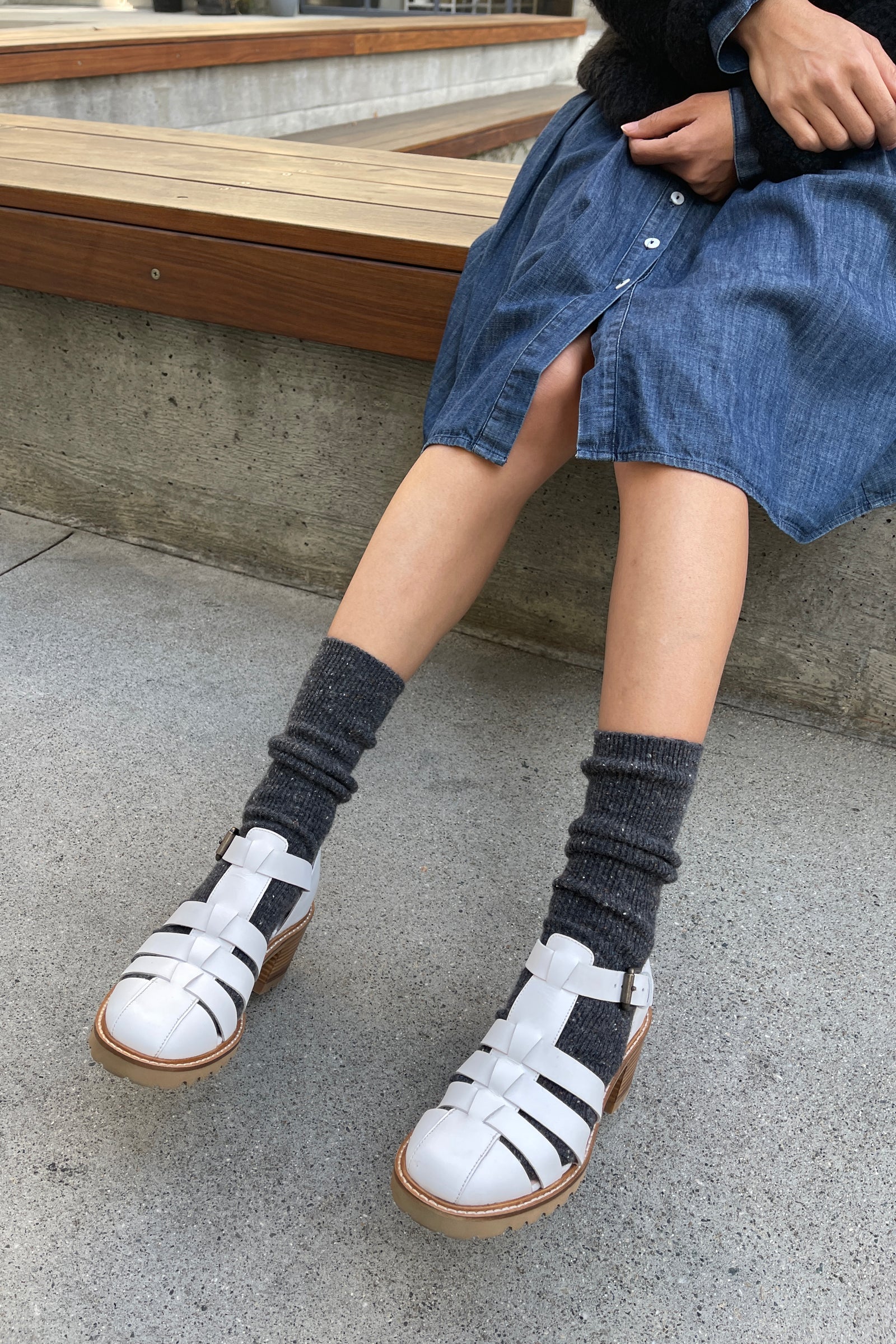 Le Bon Shoppe Snow Socks - Charcoal
