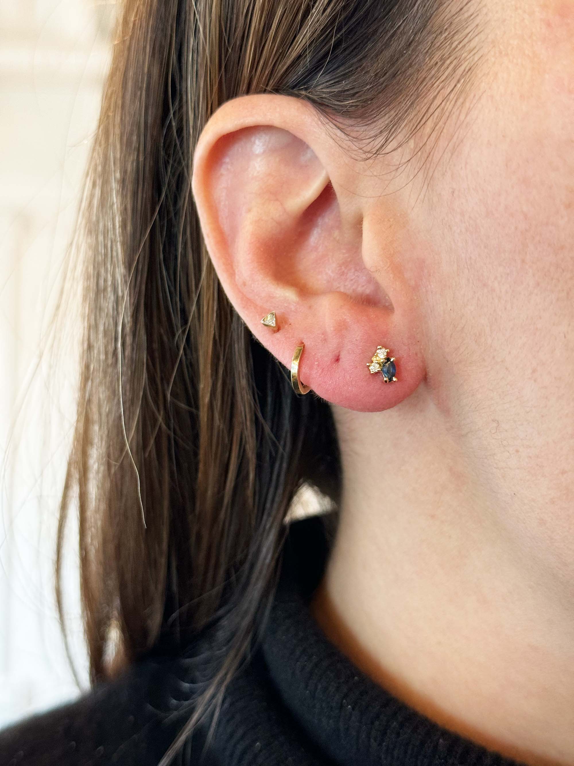 Birthstone Studs: Garnet (January)