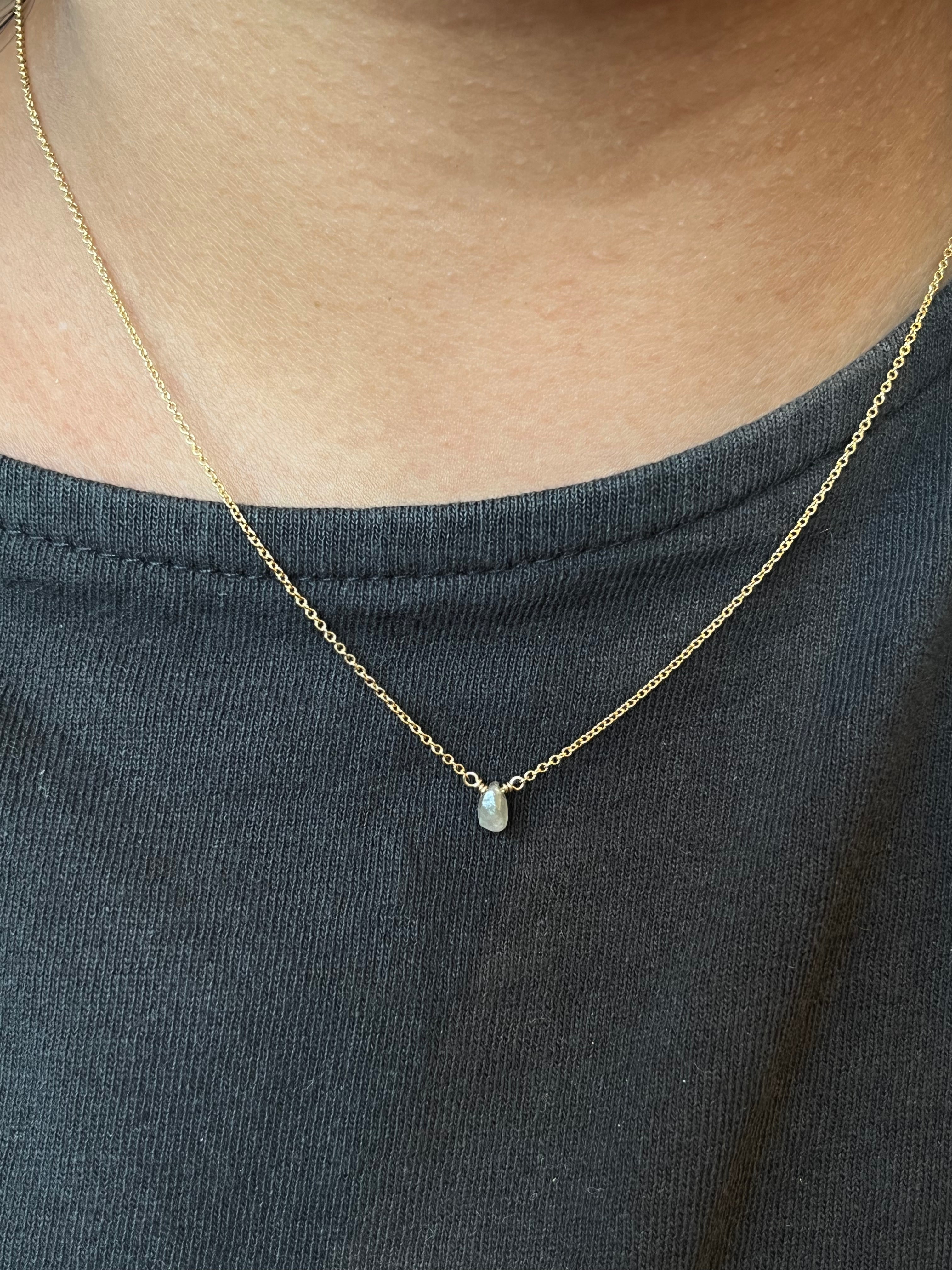 Zircon Mini Drop Necklace