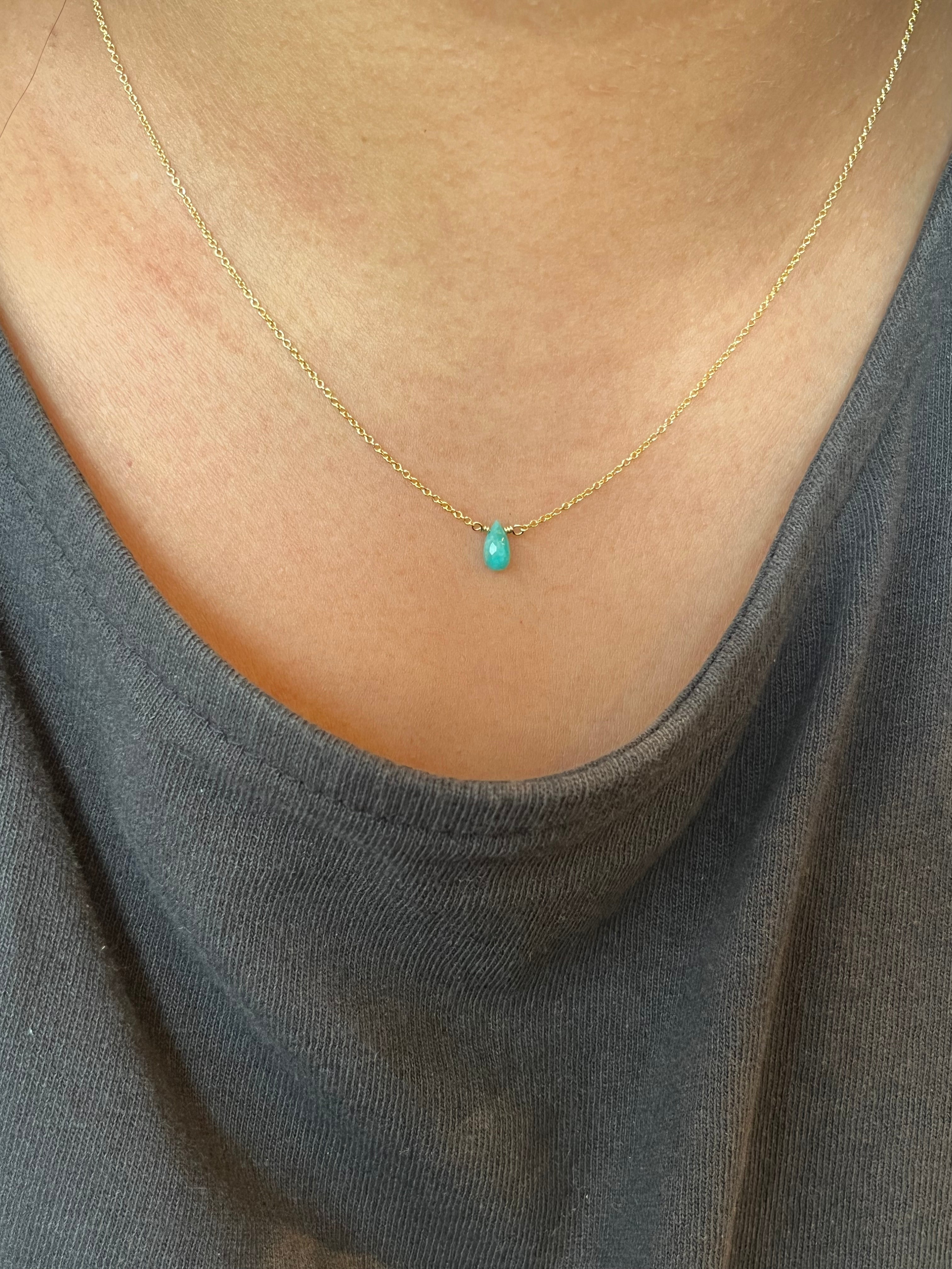 Turquoise Mini Drop Necklace
