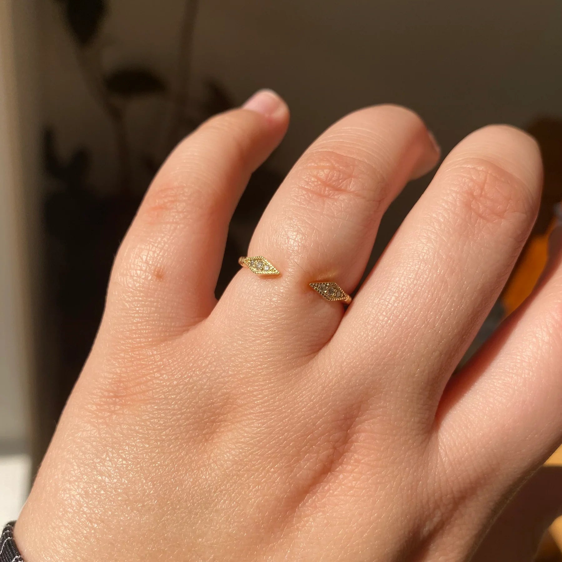 Diamond Kite Cuff Ring