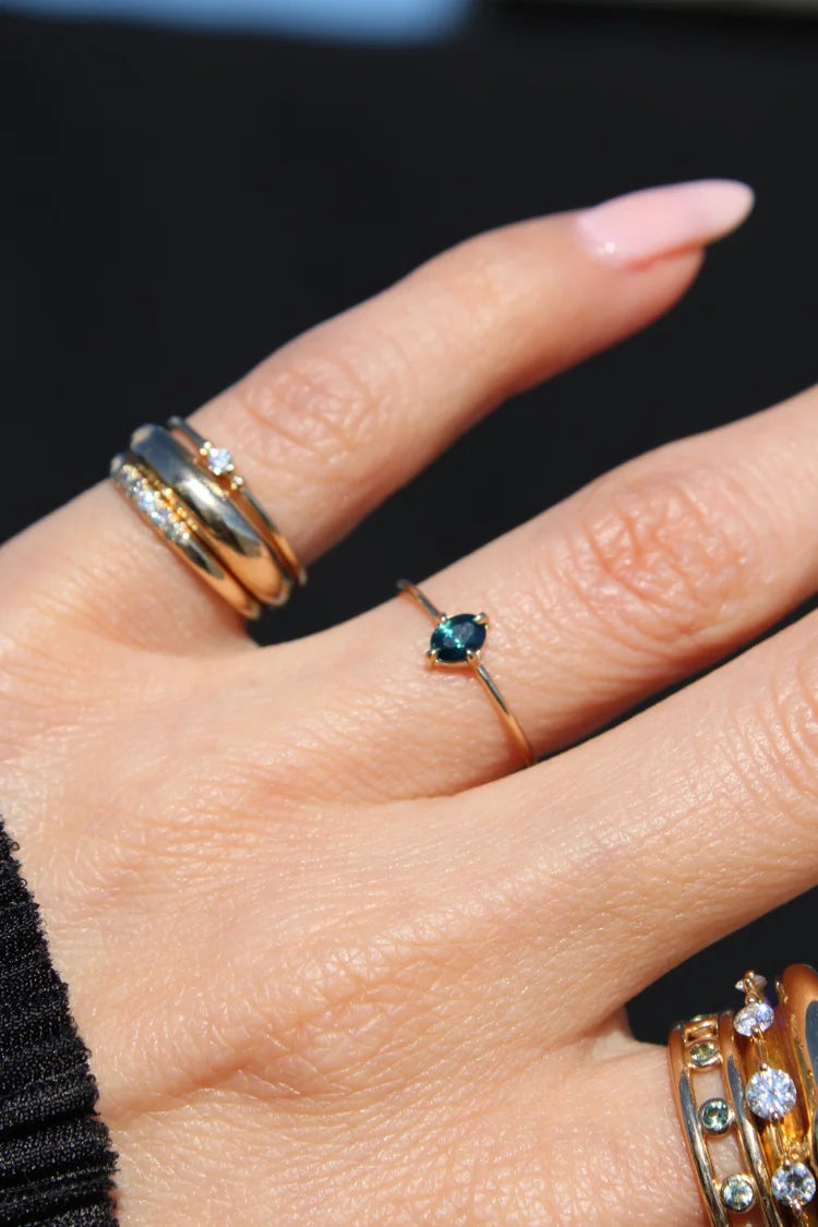 Little Spark Ring - Oval Sapphire — BRUCE Jewelry Trunk Show