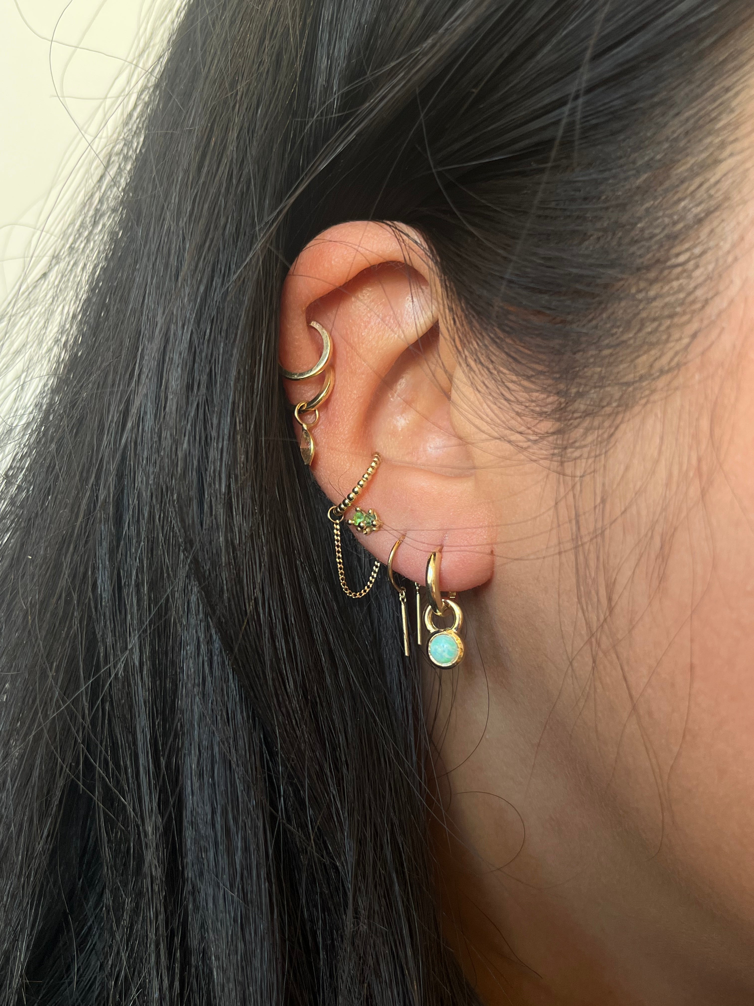 Droplet Opal Charm Earrings