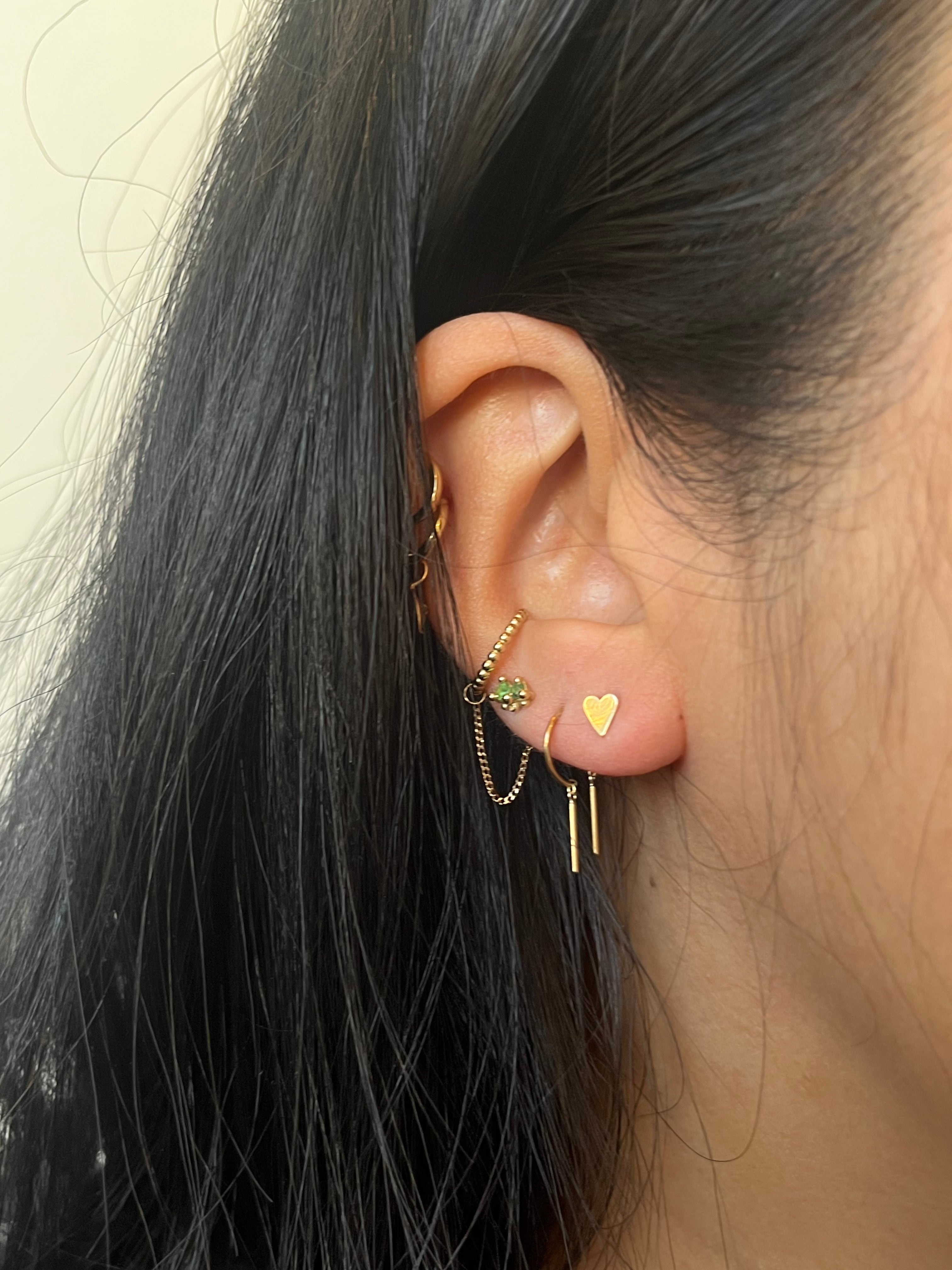 Gold Heart Studs
