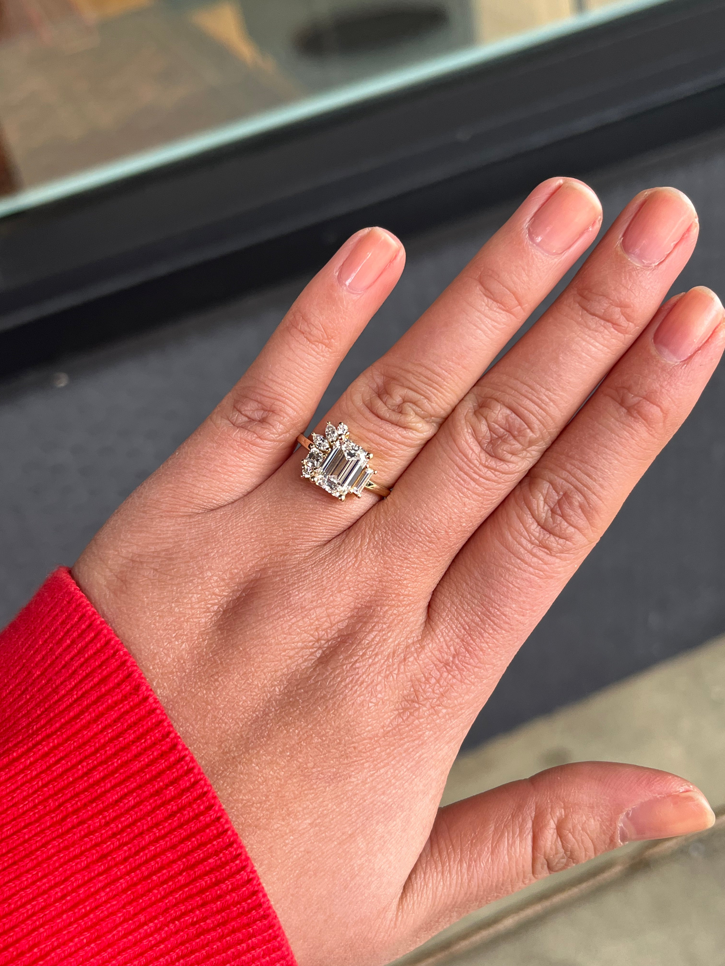 Emerald Cut Diamond Paloma Ring