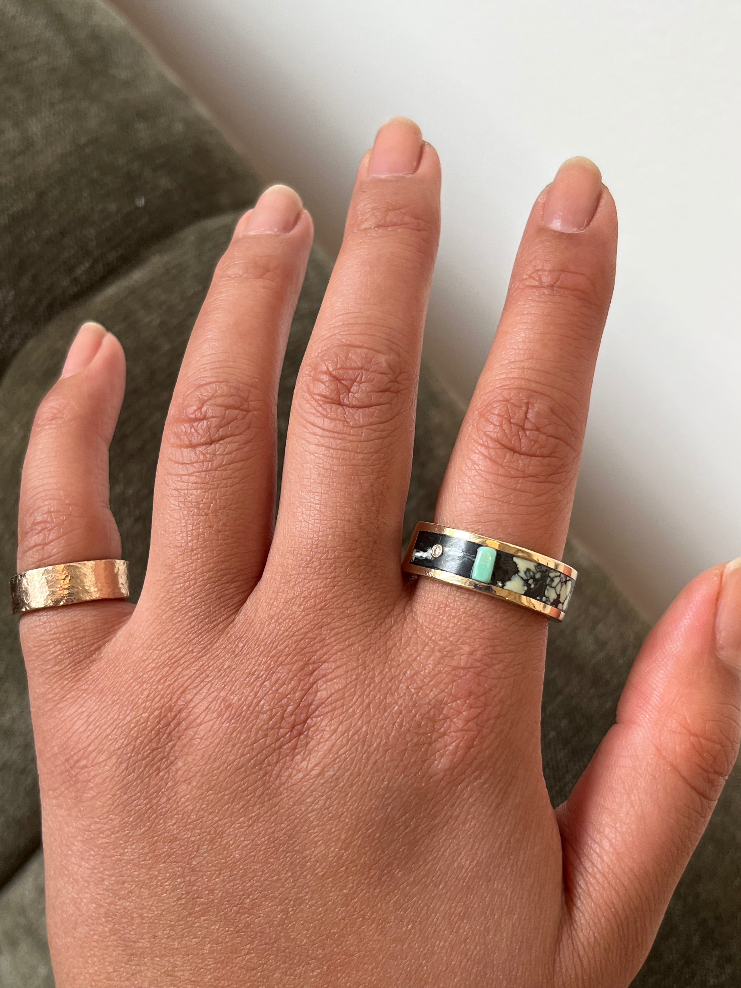Mincovna Inlay Band Ring — Young in the Mountains Trunk Show