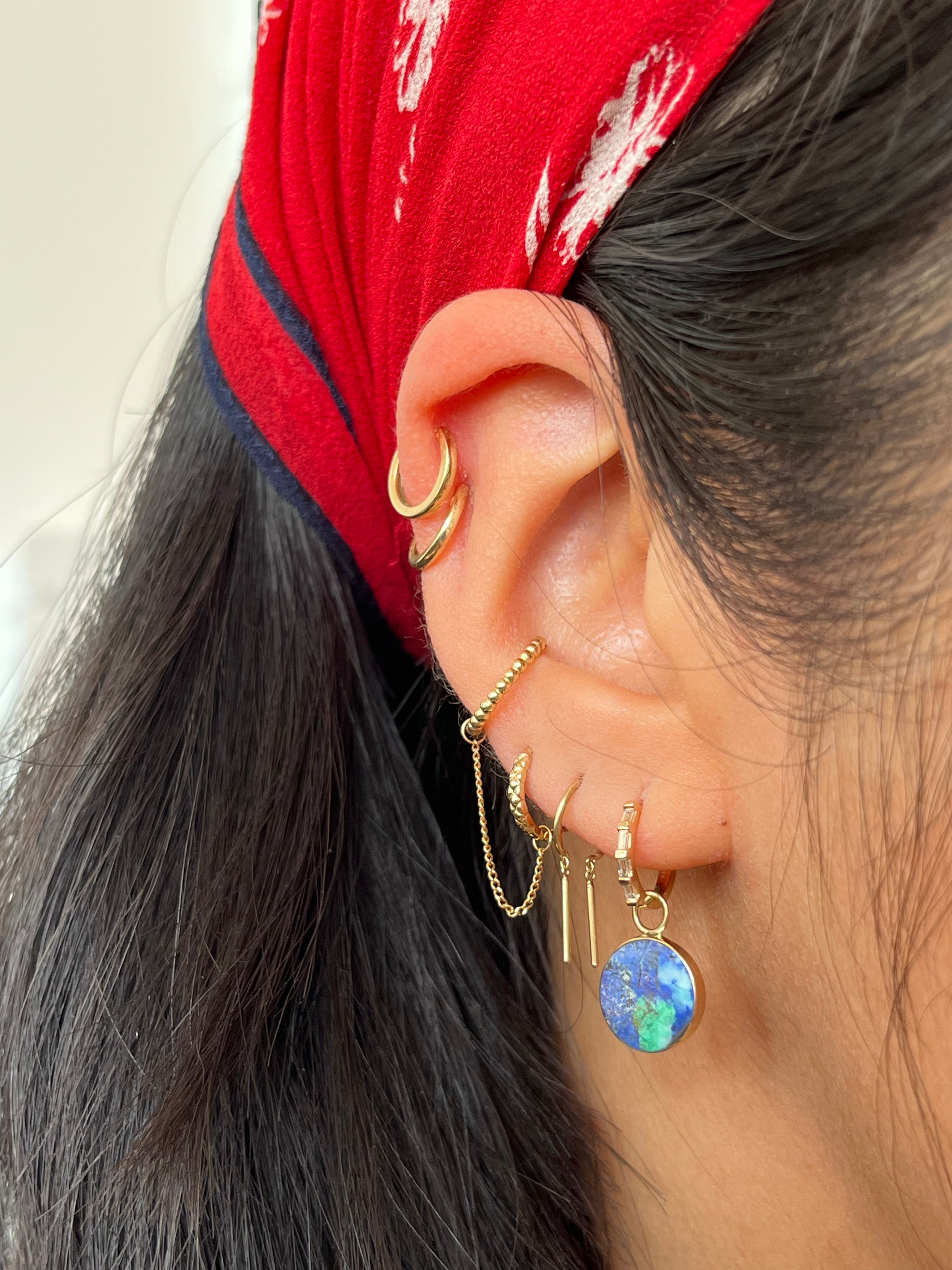 Azurite Circ Earrings — Young in the Mountains Trunk Show