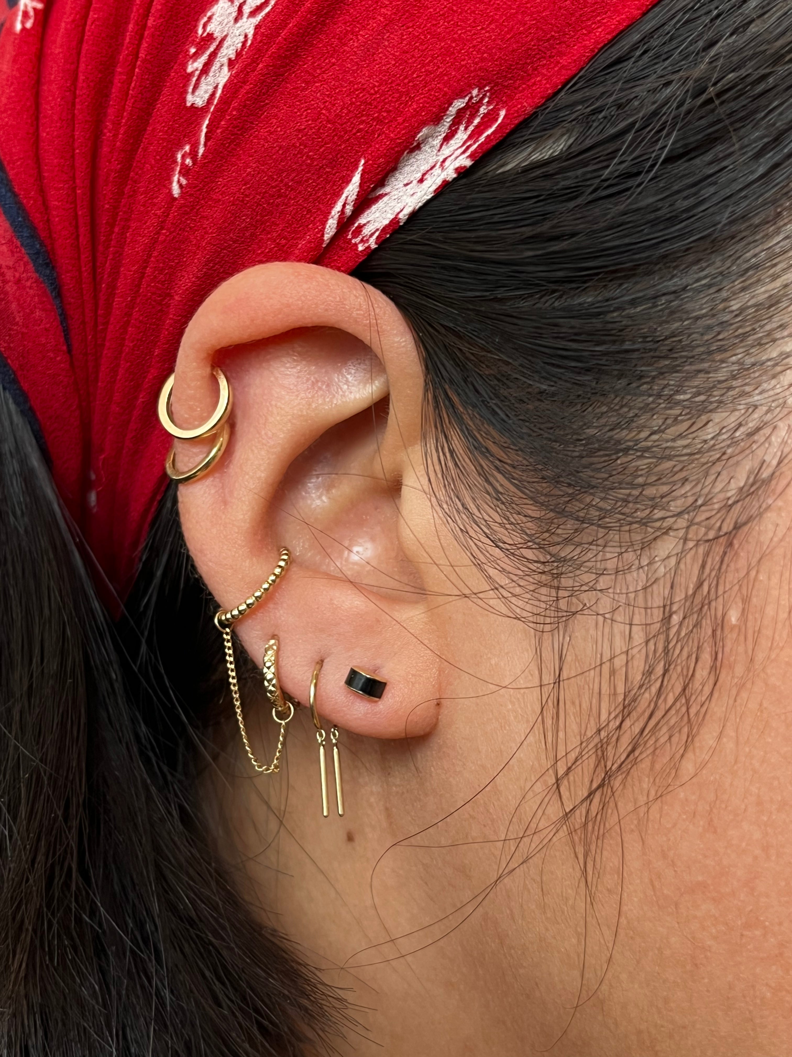 Luna Studs - Black Jade — Young in the Mountains Residency