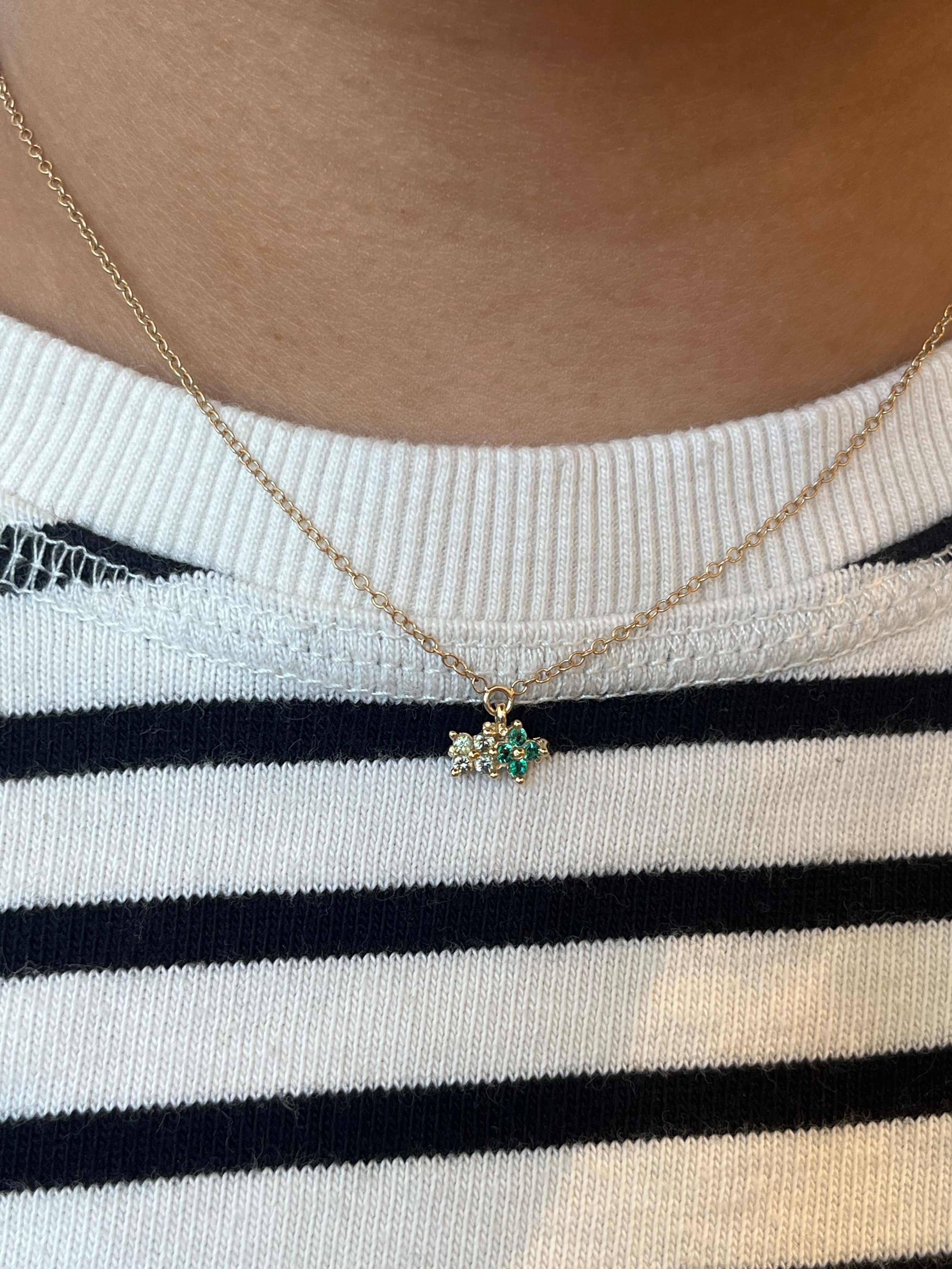Two O’Clover Necklace - Green