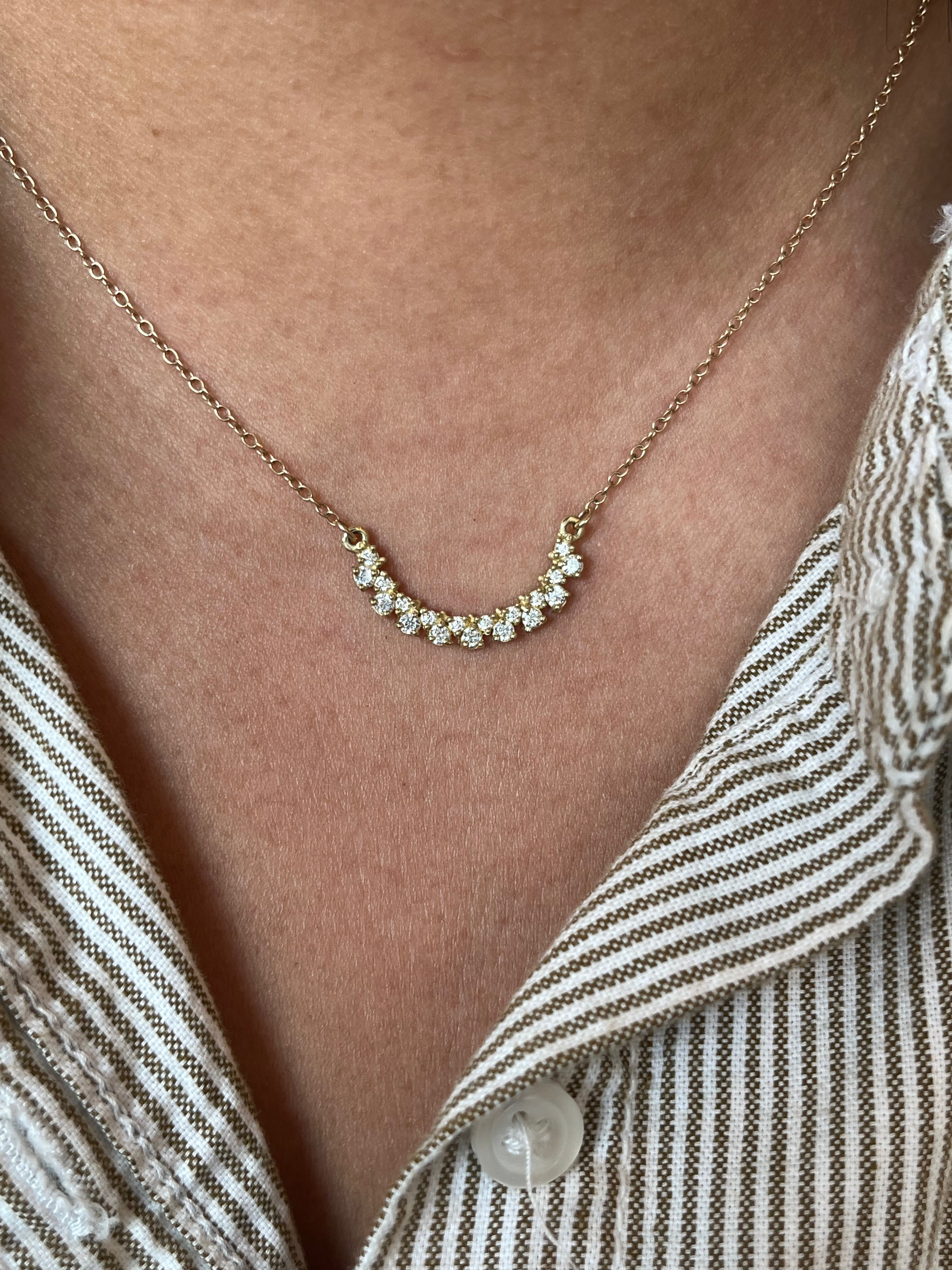 Smile Necklace - White Diamond