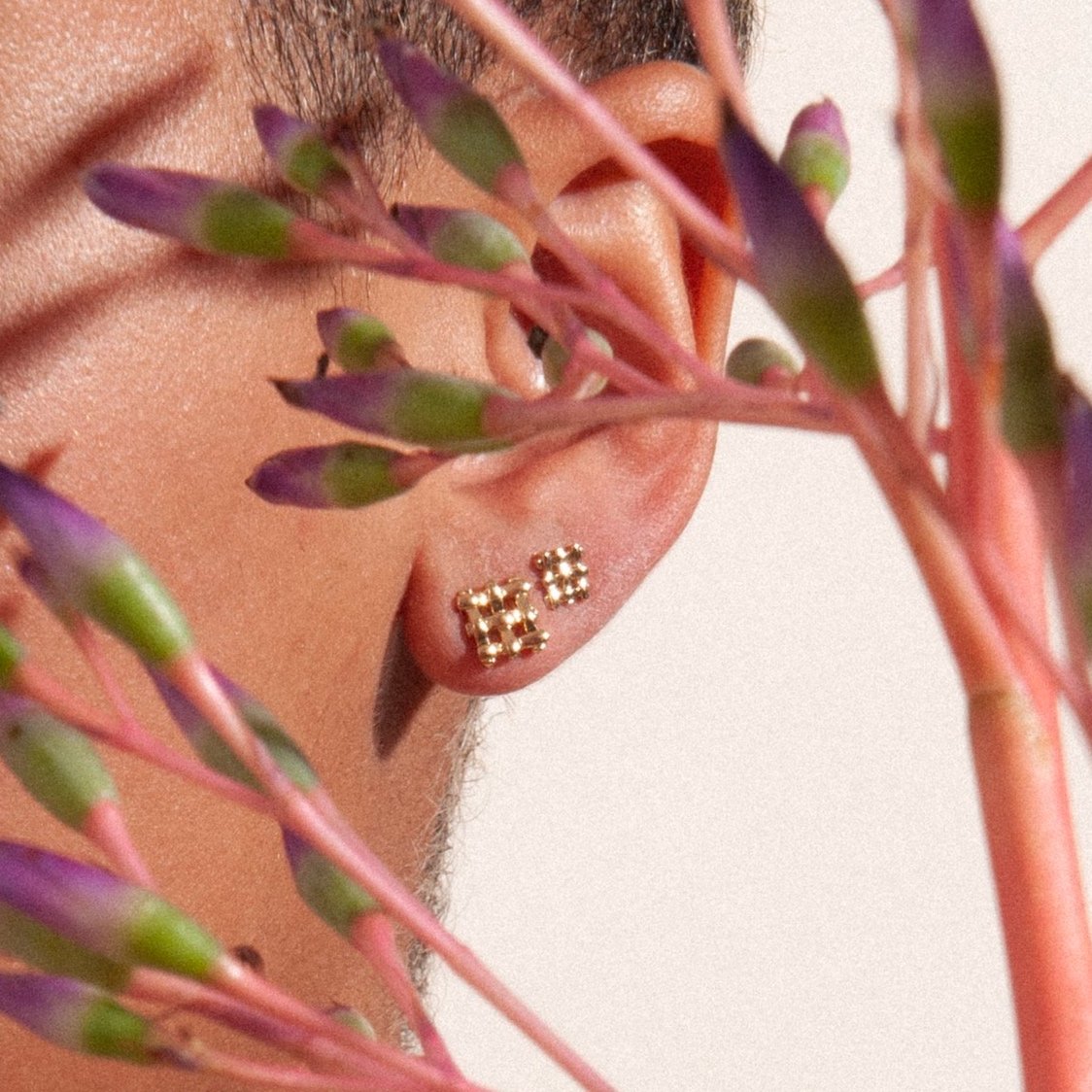 Tiny Crosshatch Stud Earrings — Lindsay Lewis Trunk Show