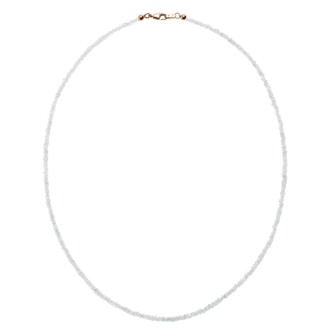 Tiny Beaded Aquamarine Necklace — Charm + Chain Trunk Show