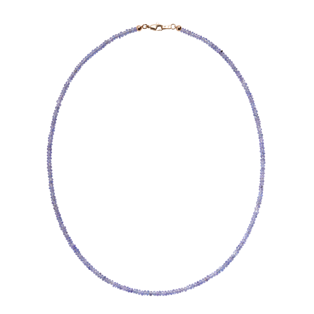 Tiny Beaded Tanzanite Necklace