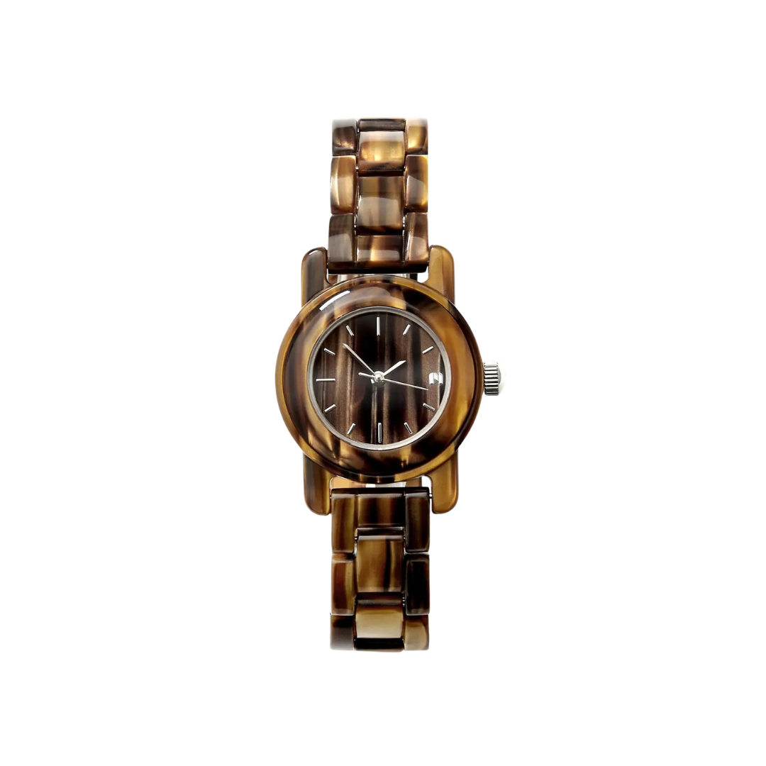 Mini Mono Watch in Tiger's Eye
