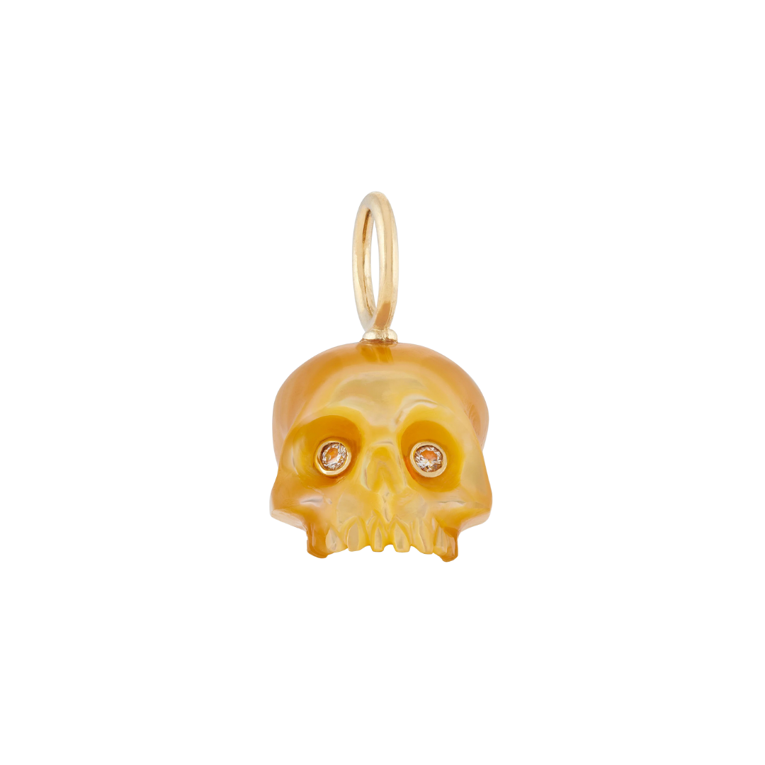 Golden Mother of Pearl Skull Baby — Maura Green Trunk Show
