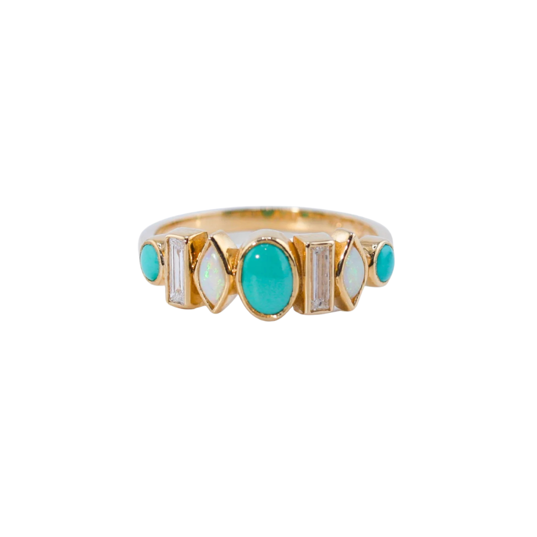 Turquoise Totem Wrap Ring