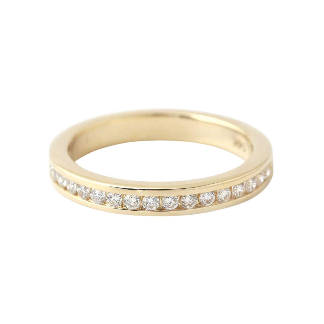 White Diamond Half Channel Eternity Band — Commitment, Curated