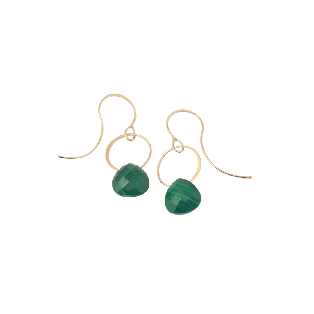 Malachite Single Drop Earrings