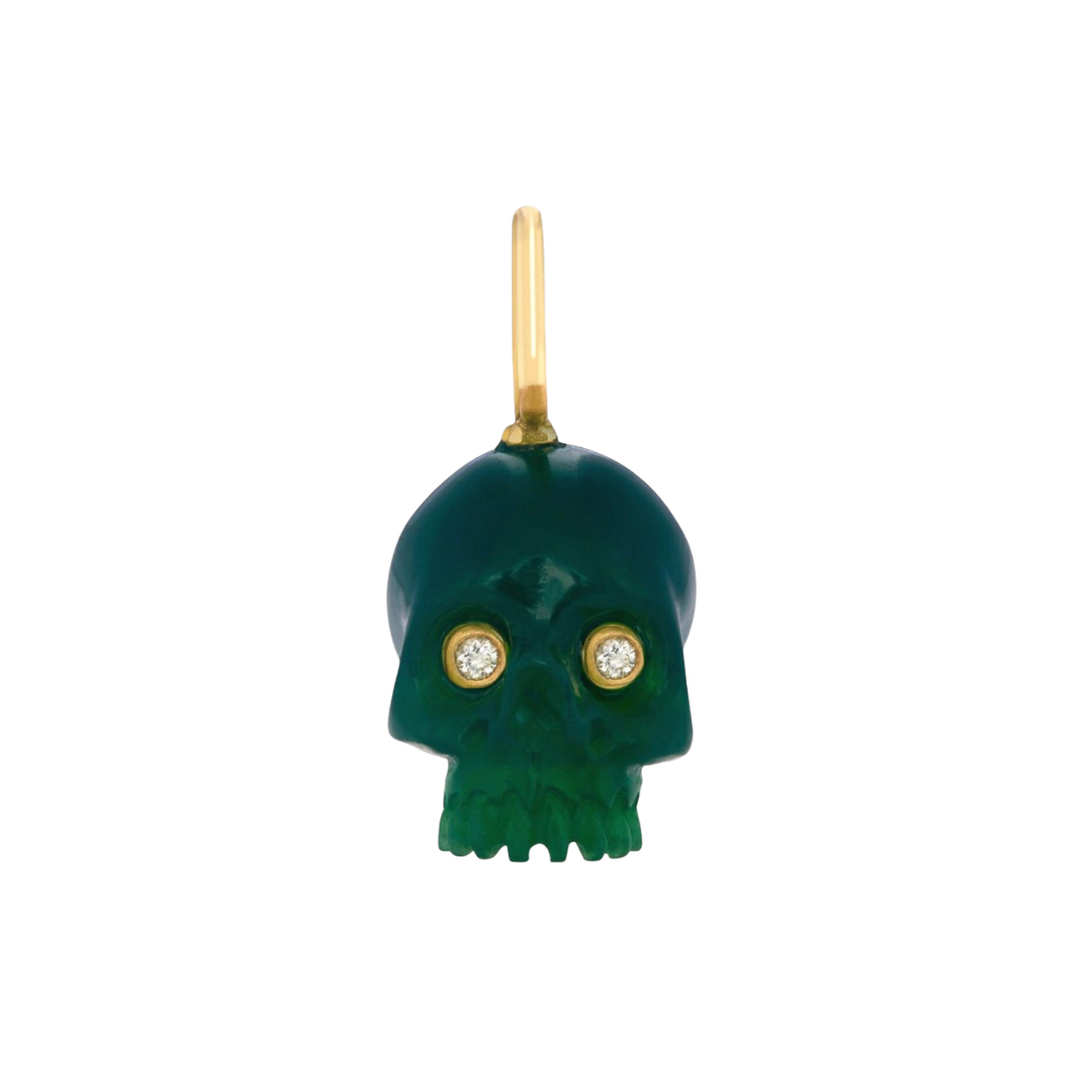 Forest Green Chalcedony Skull Baby — Maura Green Trunk Show