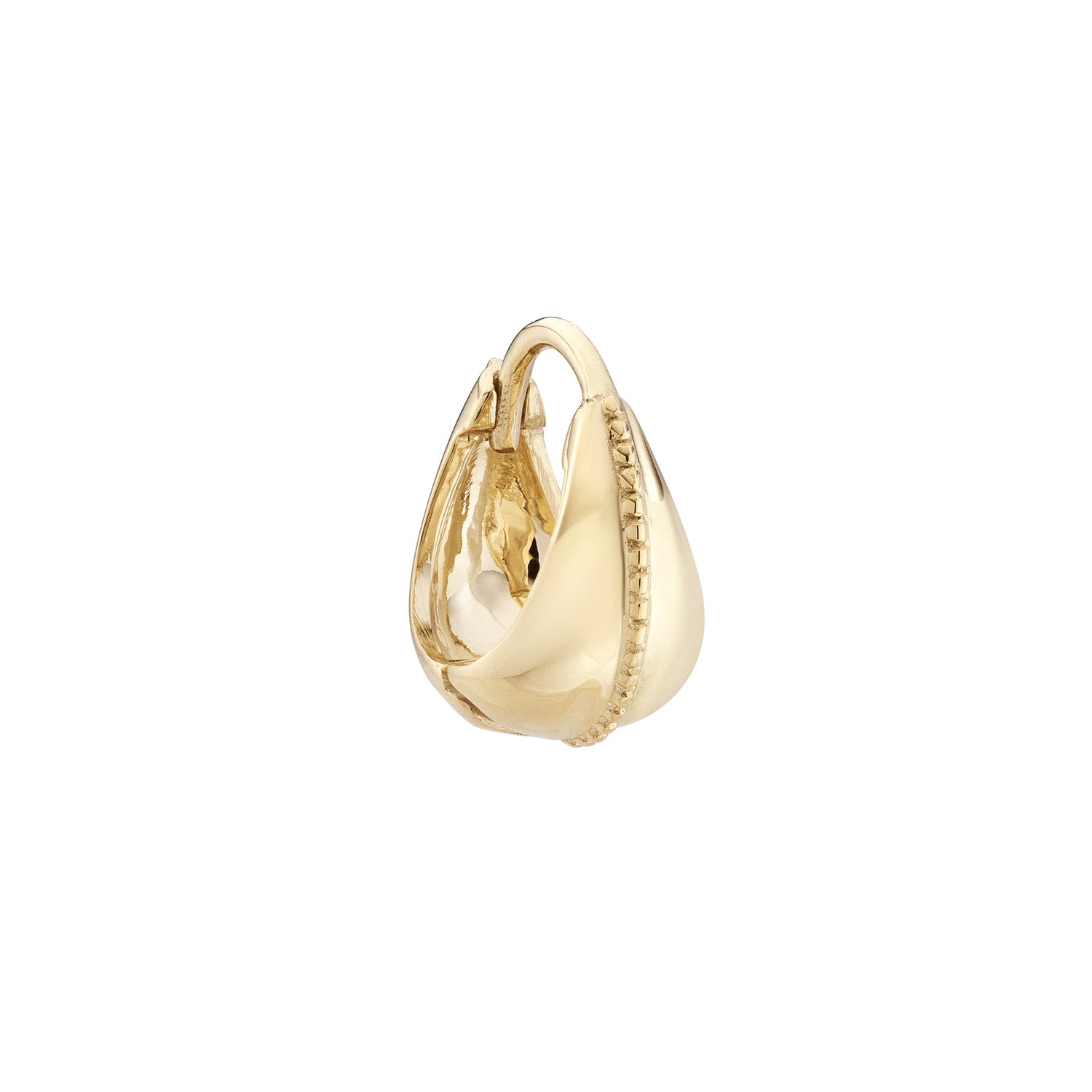 Dôme Milgrain Centred Huggie Hoop - Midi
