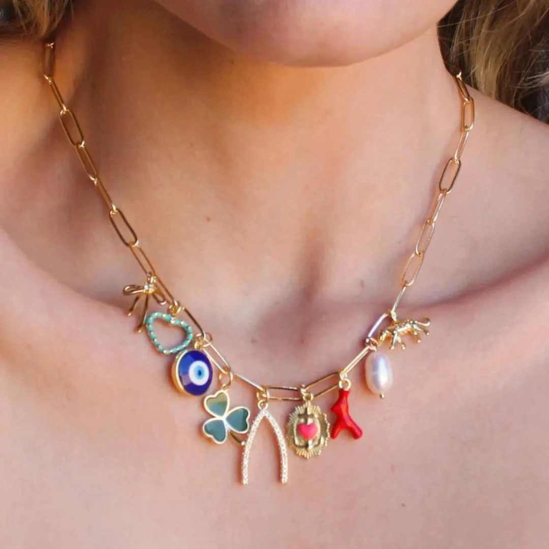 Mixed Multi Charm Necklace