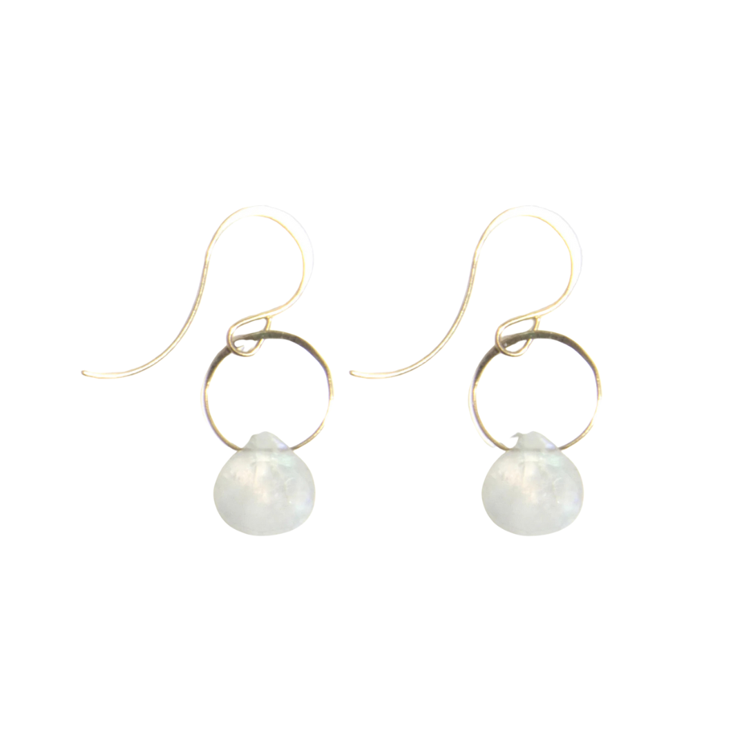 Moonstone Single Drop Earrings