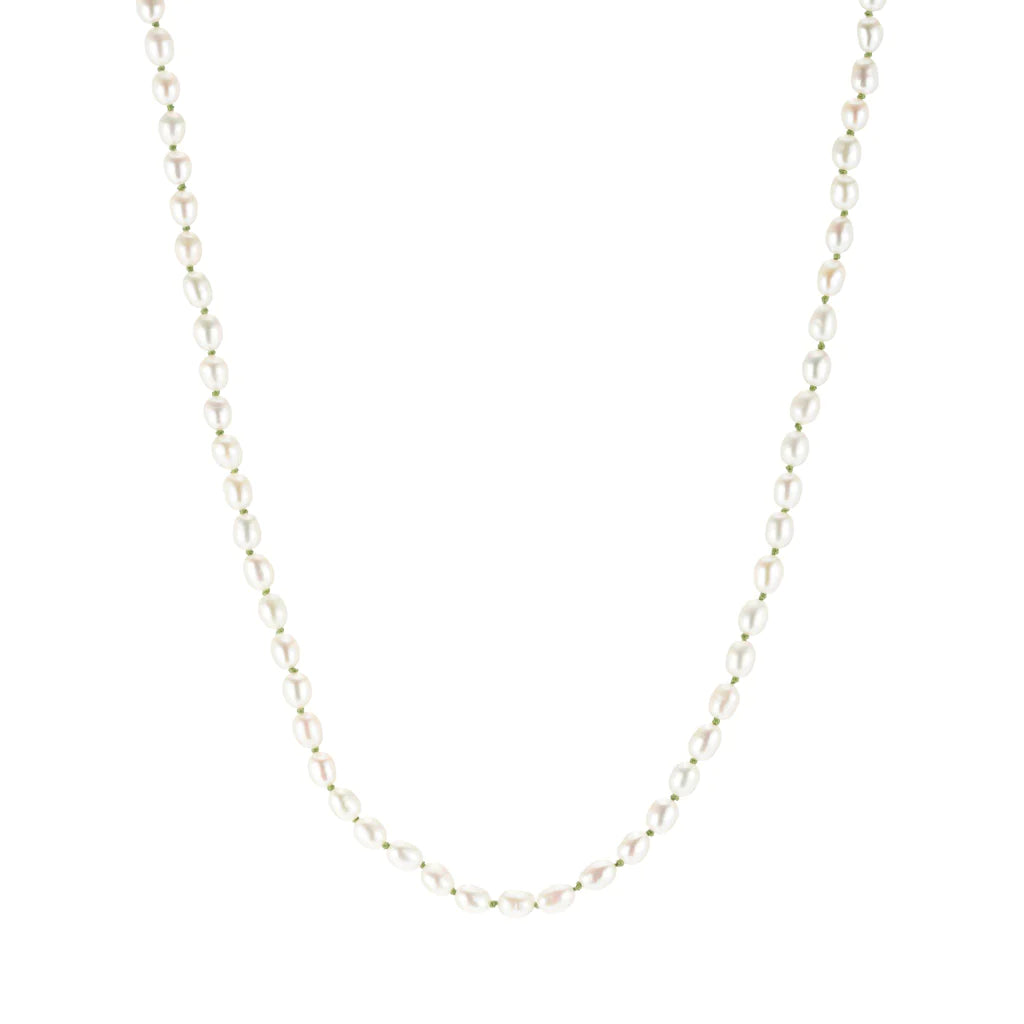 Pearl Hue Necklace - Olive