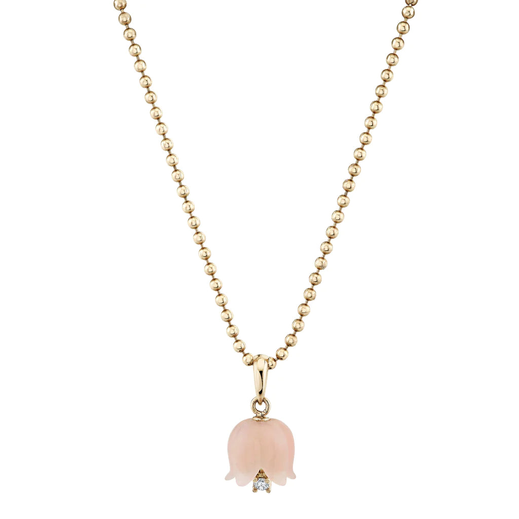 Diamond Floret Opal Pendant