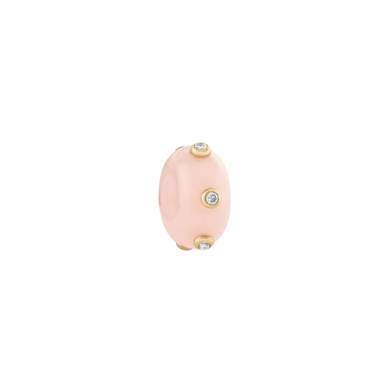 Opal and Diamond Rondelle Bead