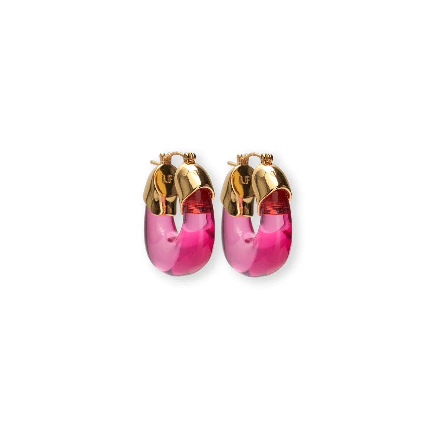 Mini Organic Hoops - Flamingo — Lizzie Fortunato Demi-Fine Trunk Show