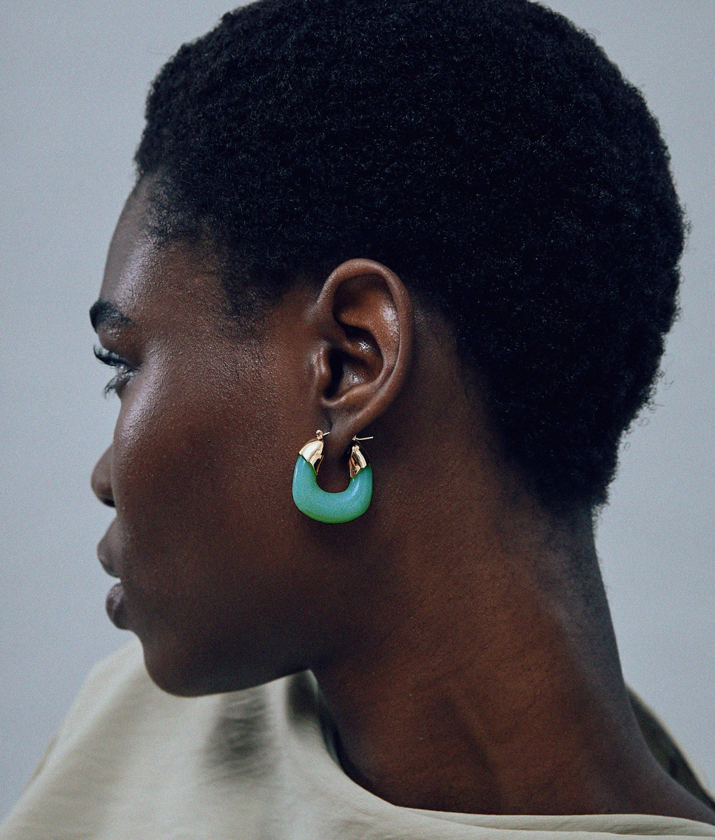 Mini Organic Hoops in Sage