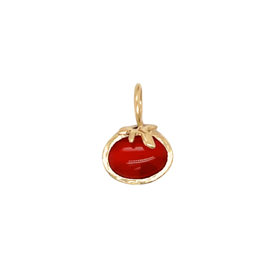 Carnelian Tomato Charm