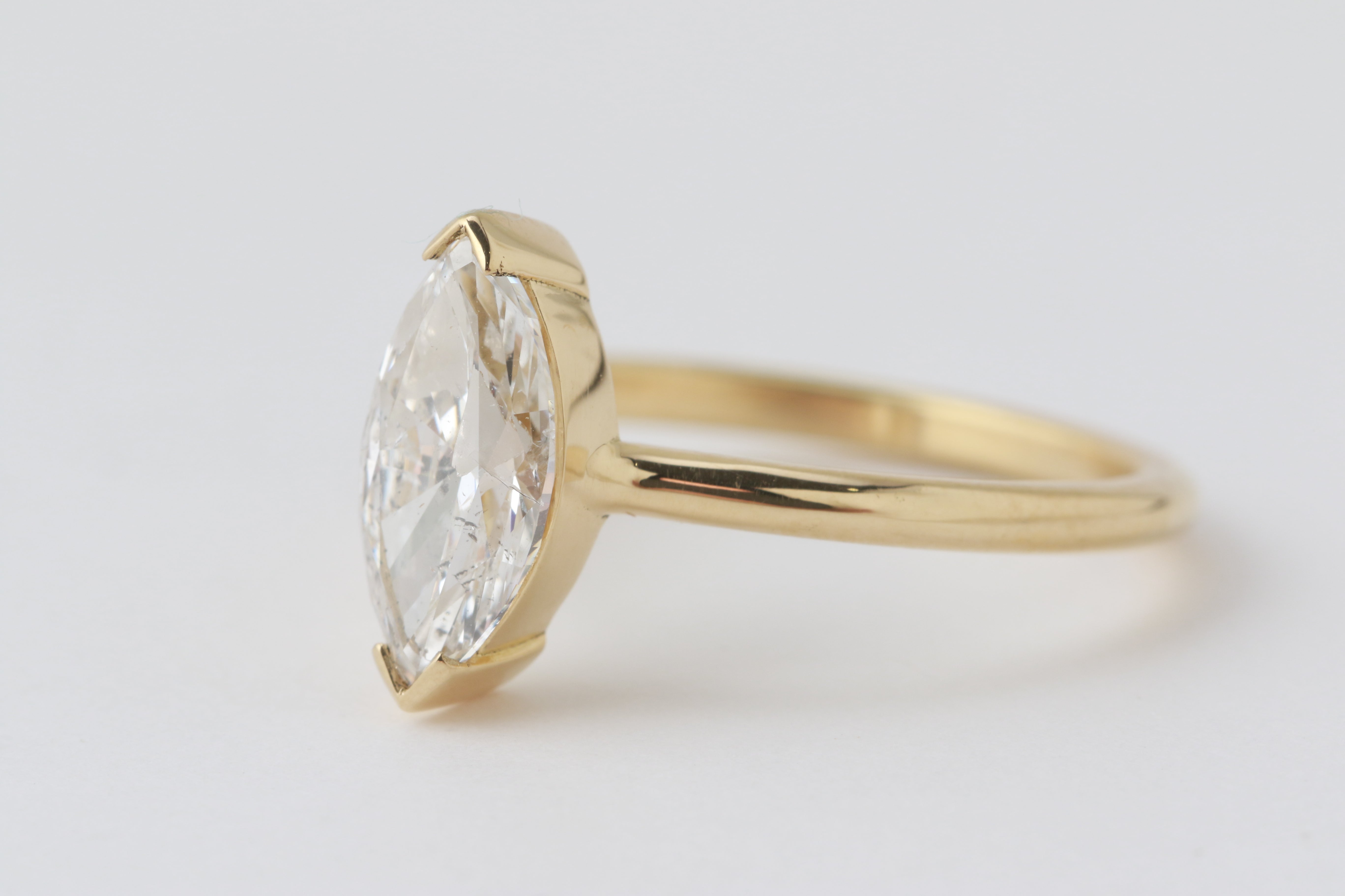 Armored Marquis Cut Diamond Ring — Commitment, Curated