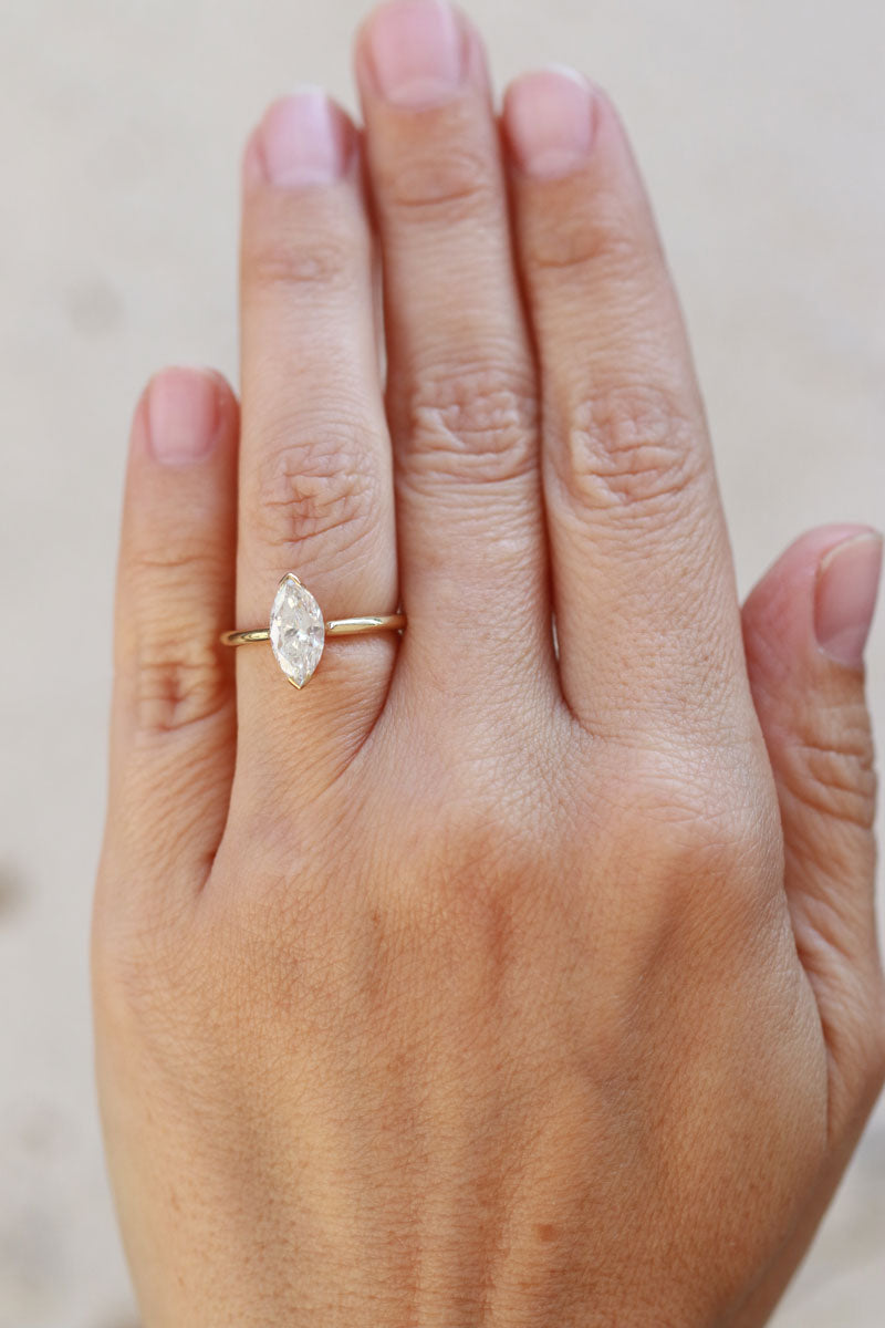 Armored Marquis Cut Diamond Ring — Commitment, Curated