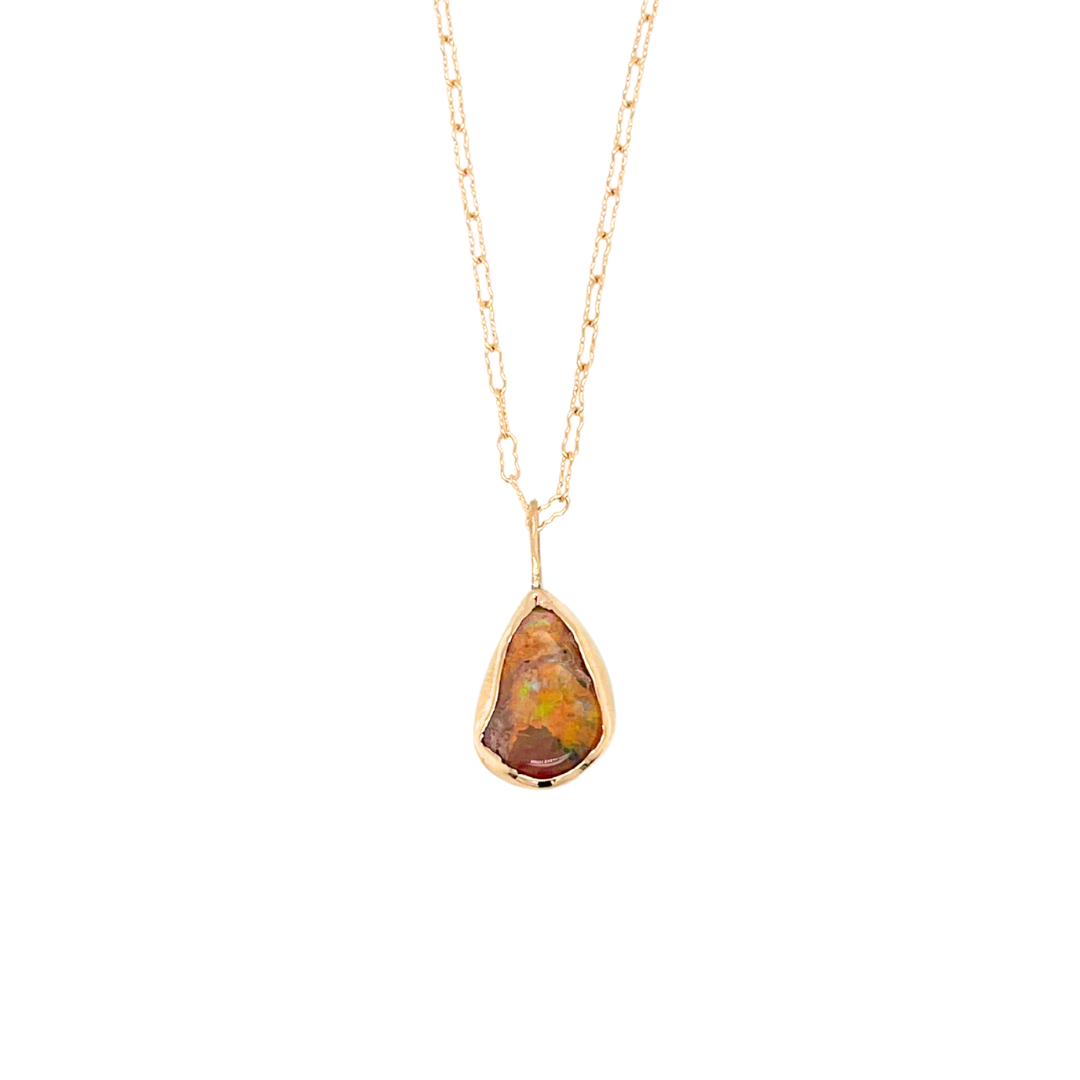 Gallery Necklace - Fire Opal