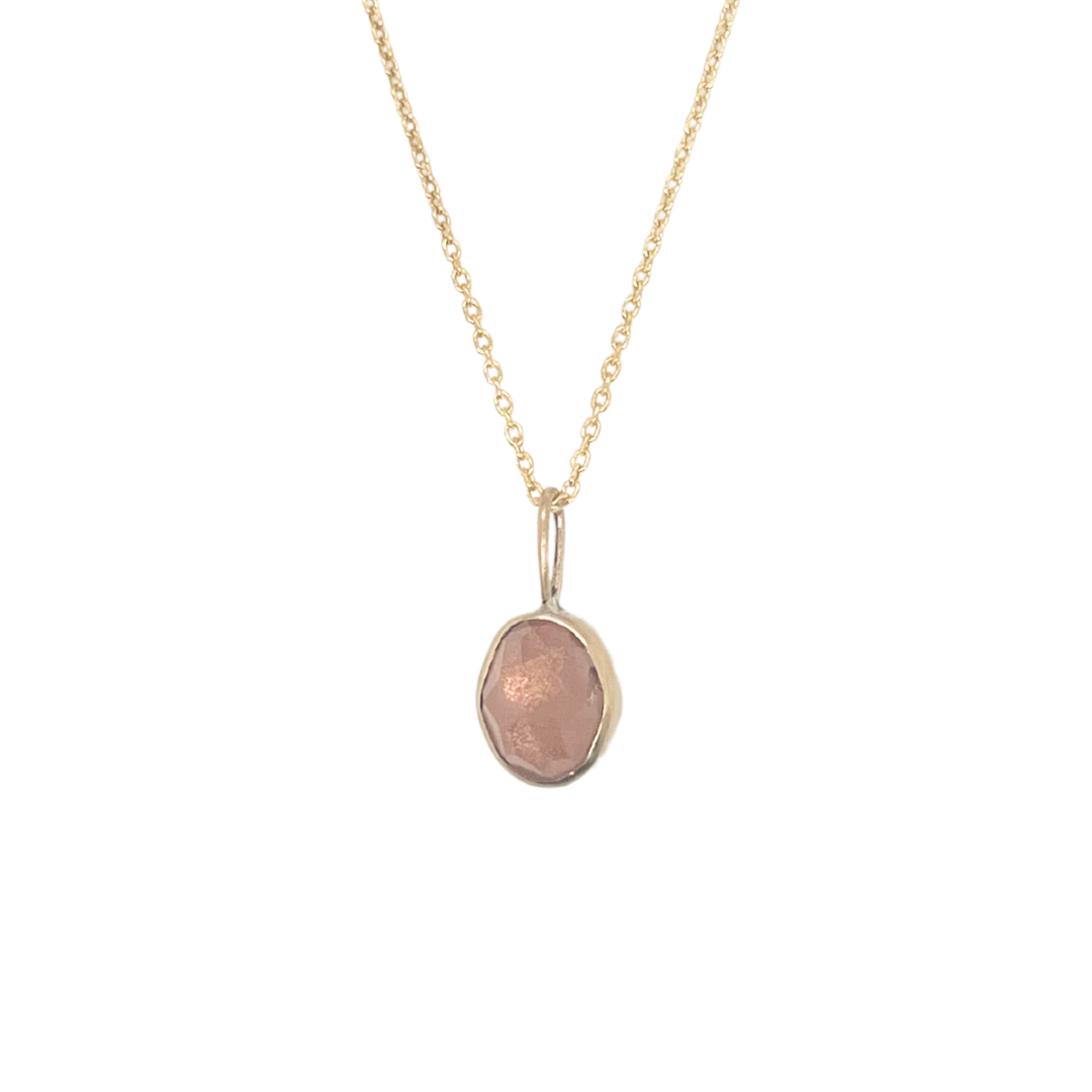 Gallery Necklace - Faceted Sunstone