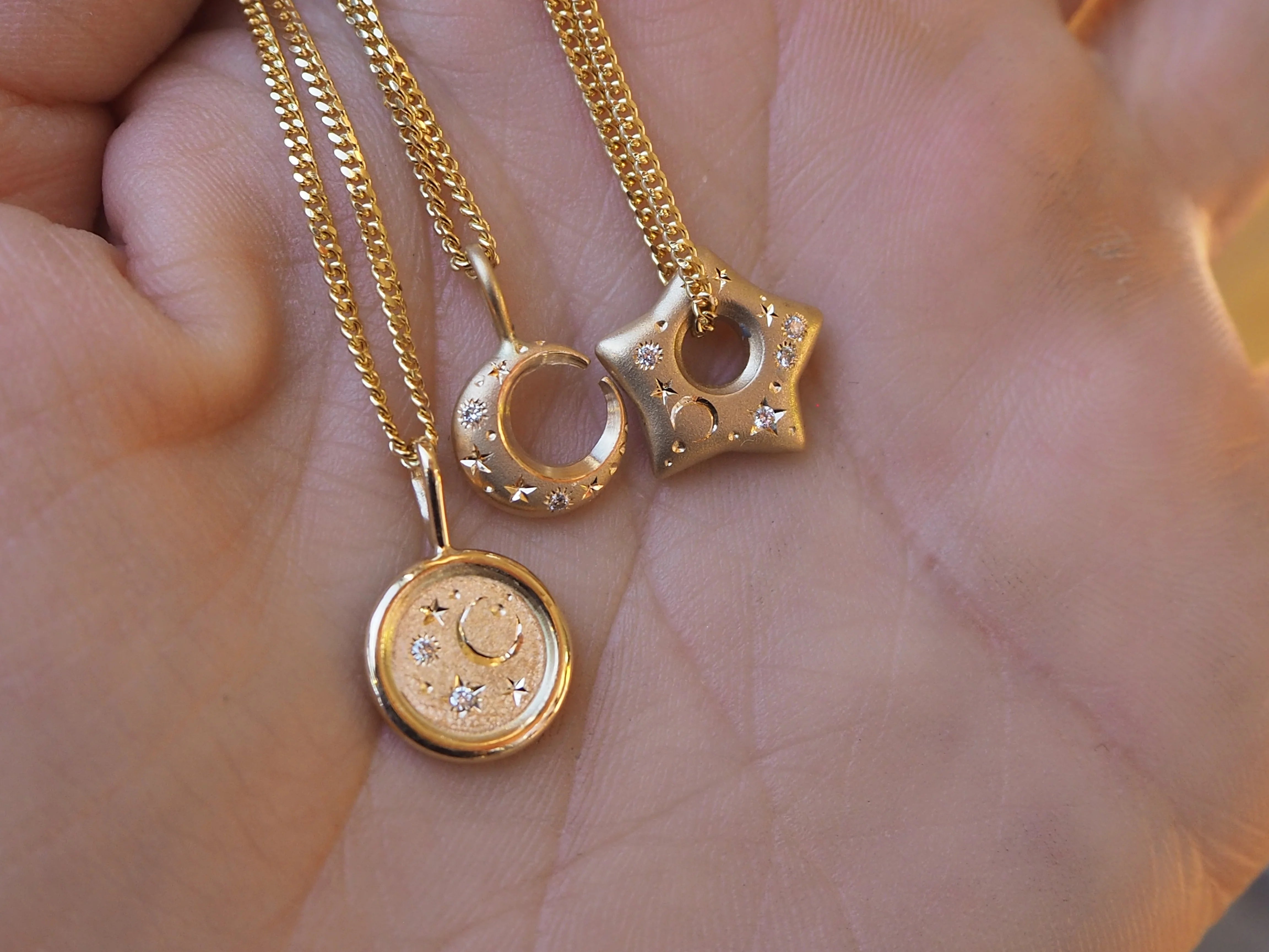Celestial Coin Charm Necklace