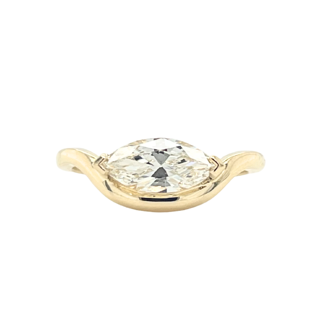Marquise Diamond Rhodes Ring