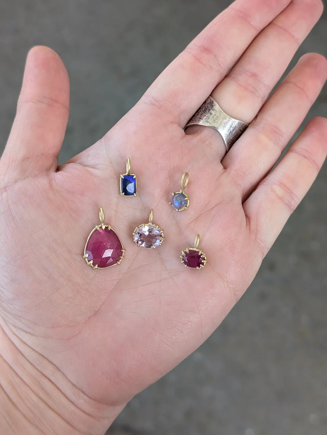 Bright Ruby Basket Pendant